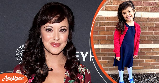 Left: Marisa Ramirez attends the "Blue Bloods" screening during PaleyFest NY 2017 at The Paley Center for Media on October 16, 2017 in New York City. | Photo: Getty Images Right: Ramirez's daughter Rae on her first day of school. | Photo: Instagram.com/marisachicaramirez  