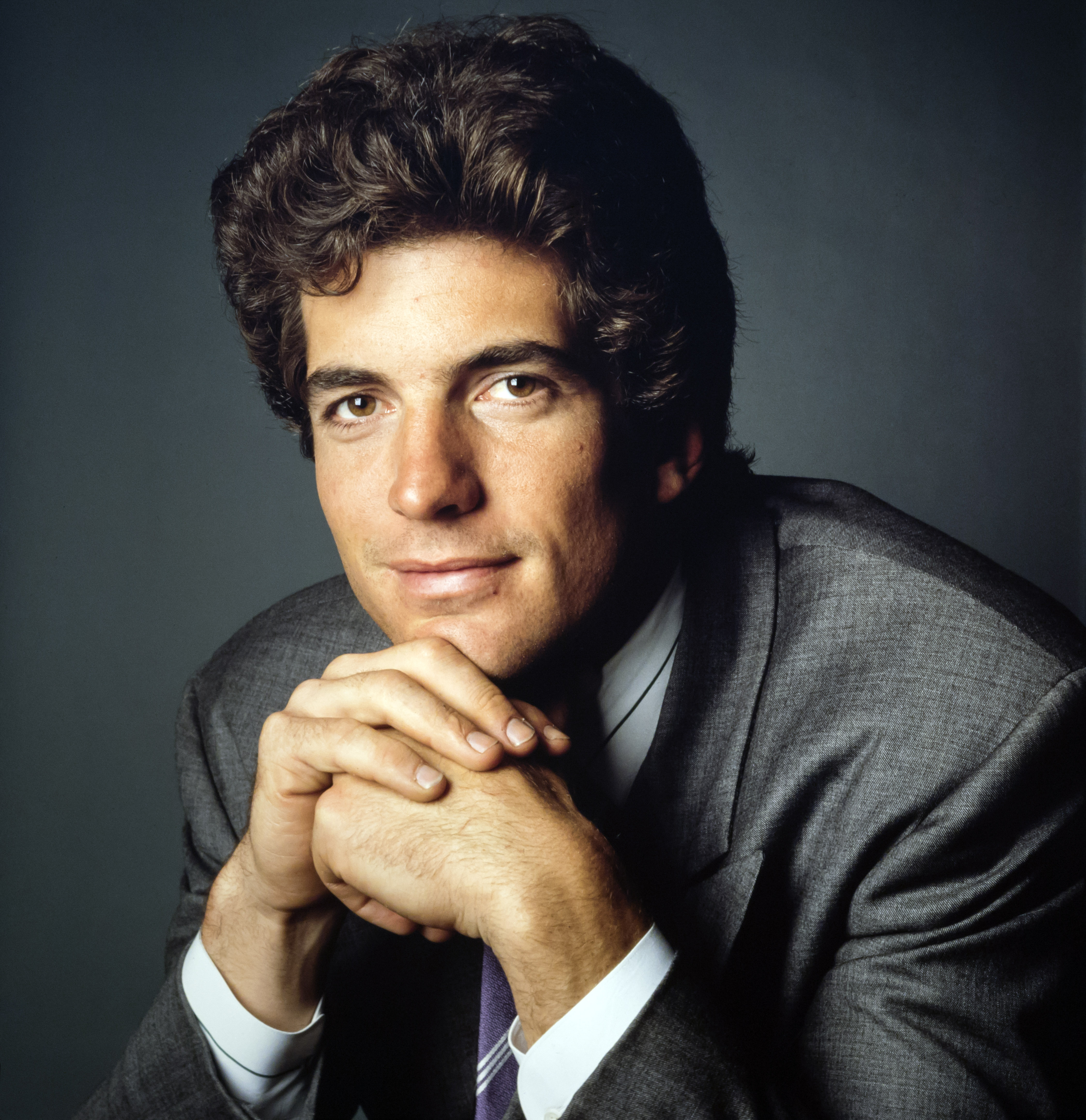 A studio portrait of John F Kennedy Jr on June 9, 1988 in New York. | Source: Getty Images