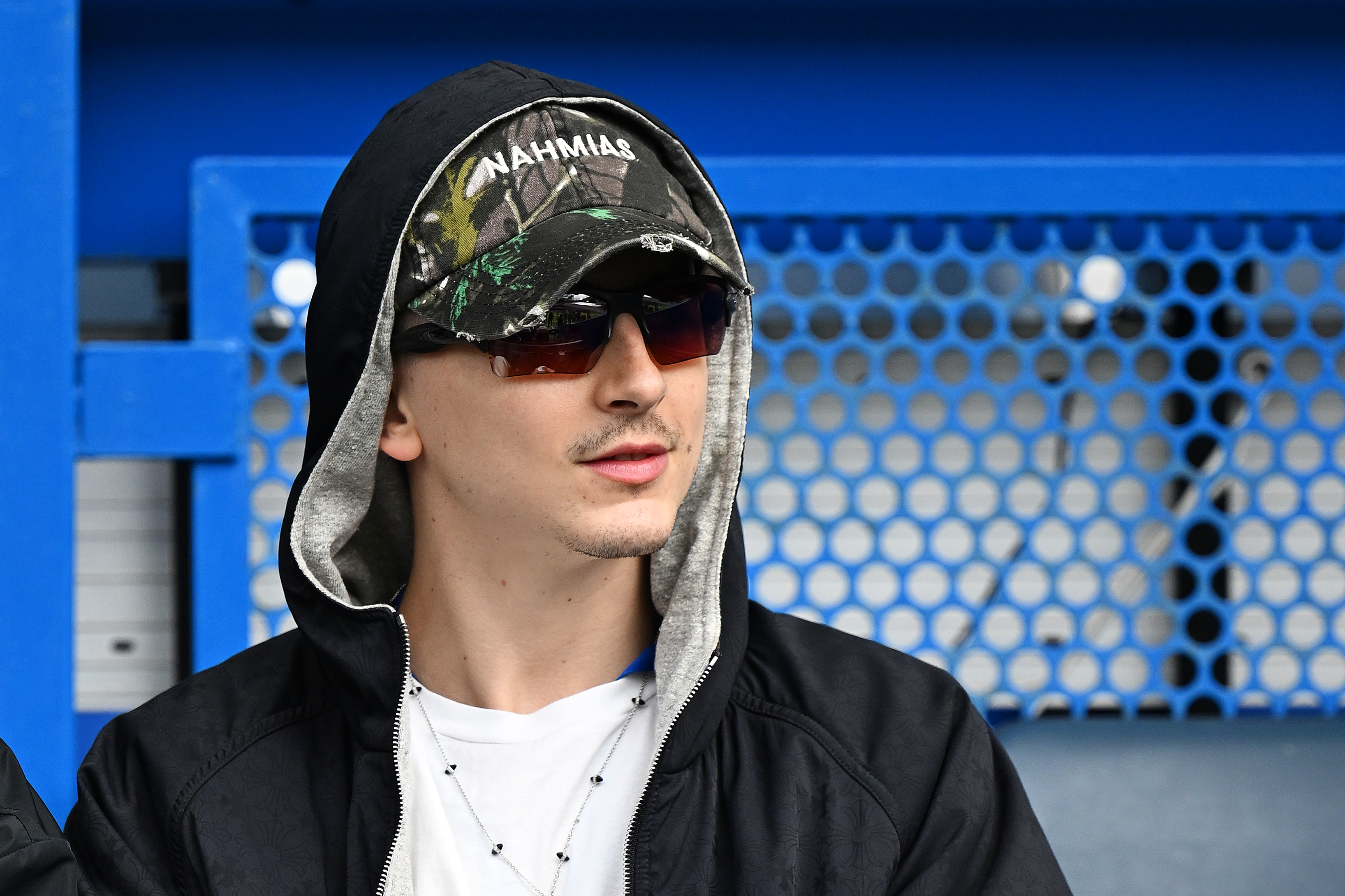 Timothée Chalamet proved to be an avid sports fan as he watched the Premier League match between Chelsea and Fulham at Stamford Bridge on August 30, 2025, in London, England.