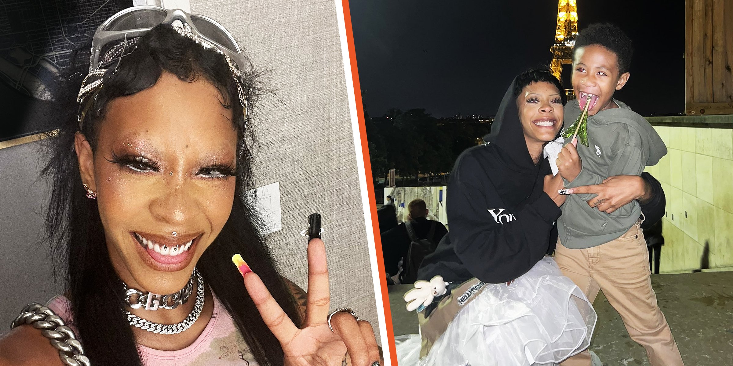 Rico Nasty and her son Cameron. | Source:  Twitter.com/Rico_nastyy 