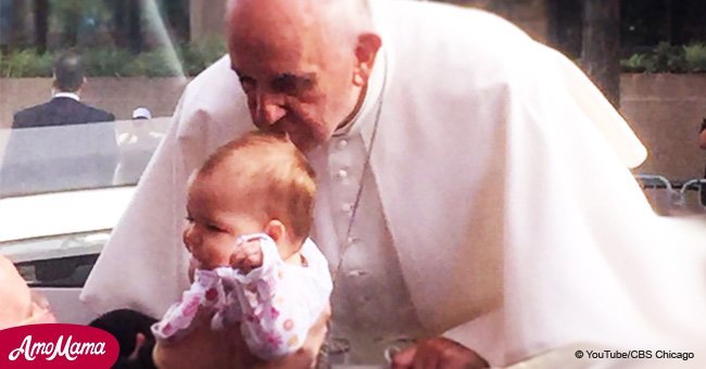 Baby with tumor showing significant progress after 'miracle' kiss from the Pope