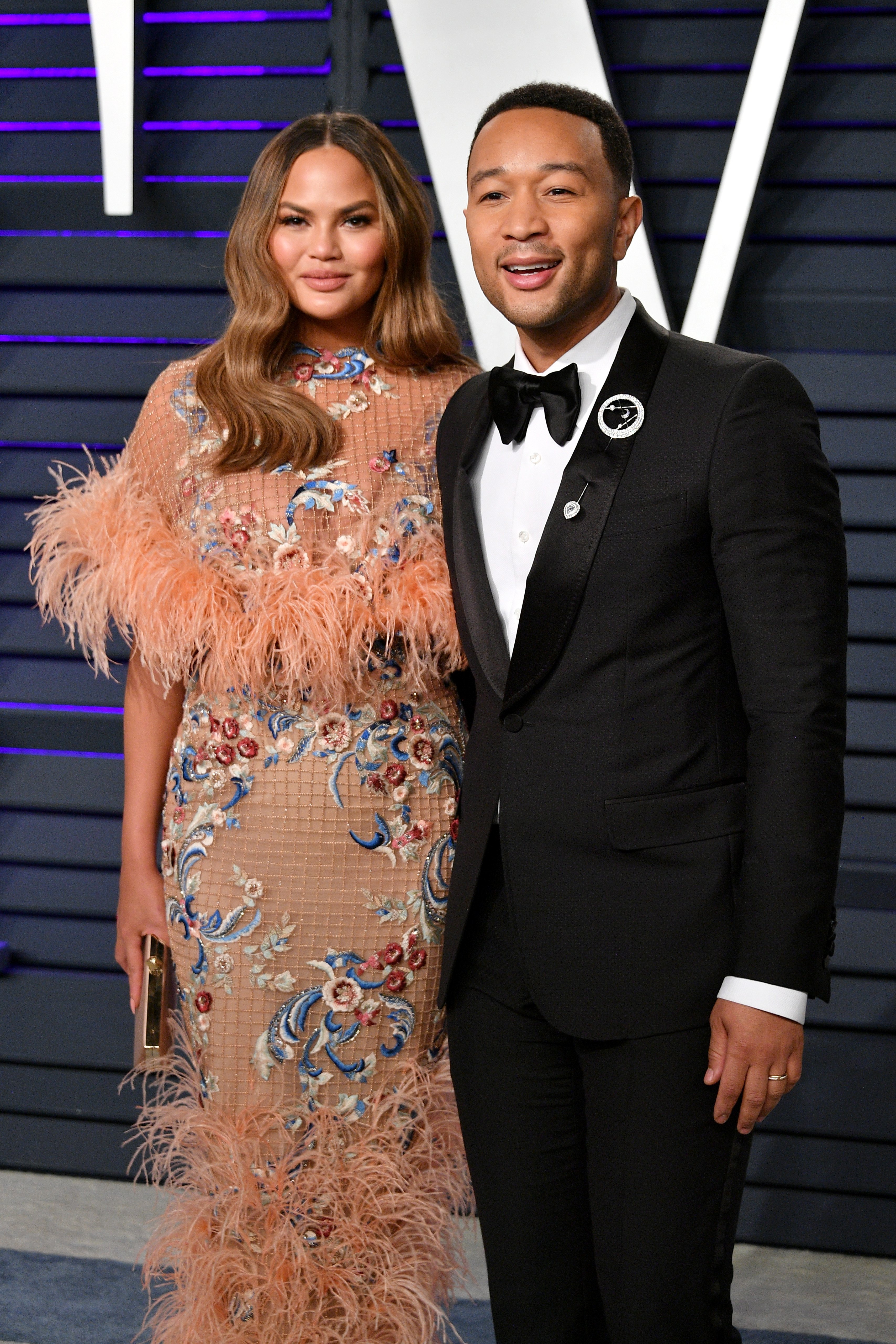Chrissy Teigen and John Legend attend the 2019 Vanity Fair Oscar Party on February 24, 2019, in Beverly Hills, California. | Source: Getty Images.