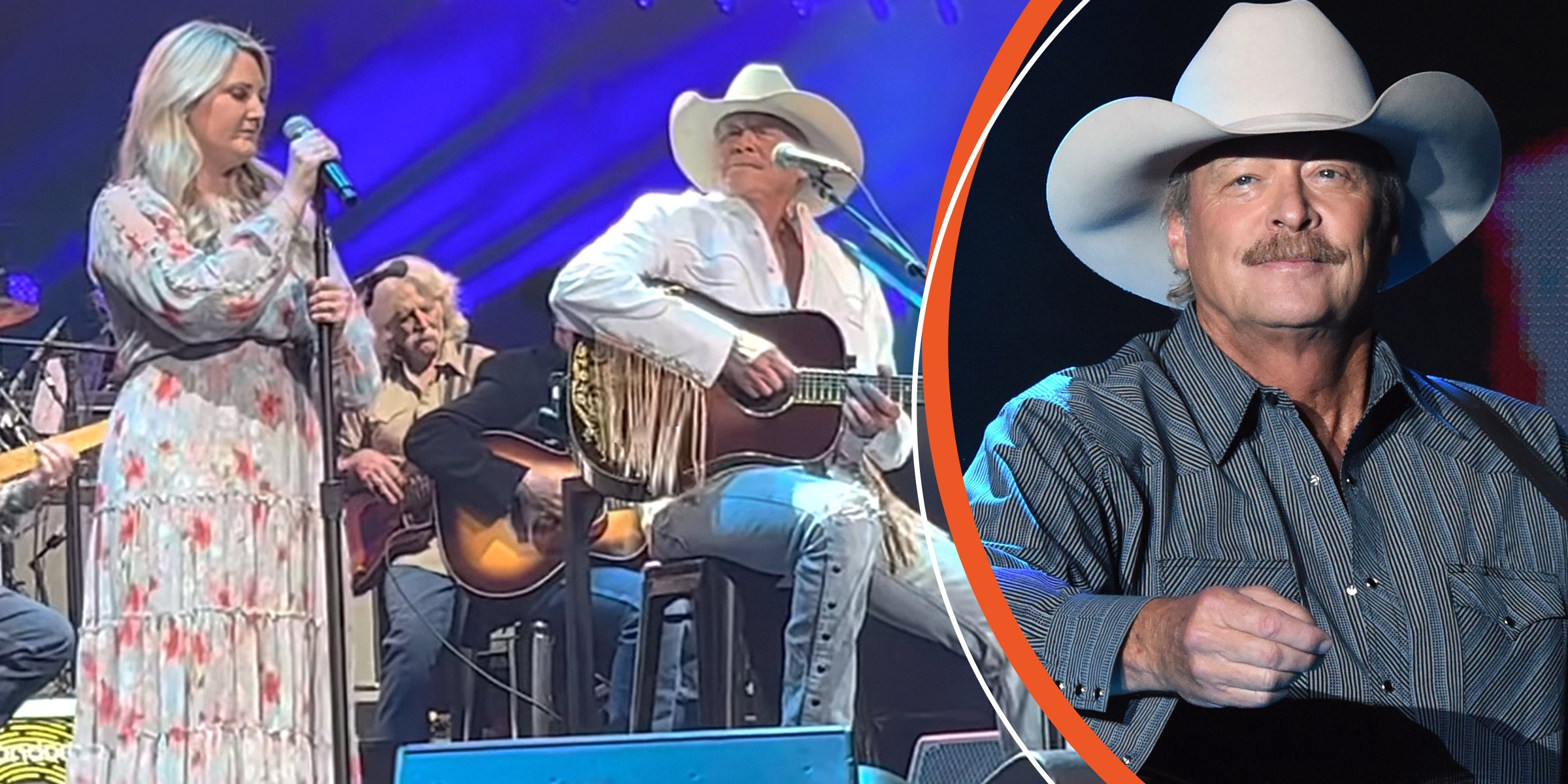 Alexandra Jane Jackson singing with ther dad Alan Jackson. | Country singer Alan Jackson.| Source: youtube.com/Roger Fregoso  Getty Images