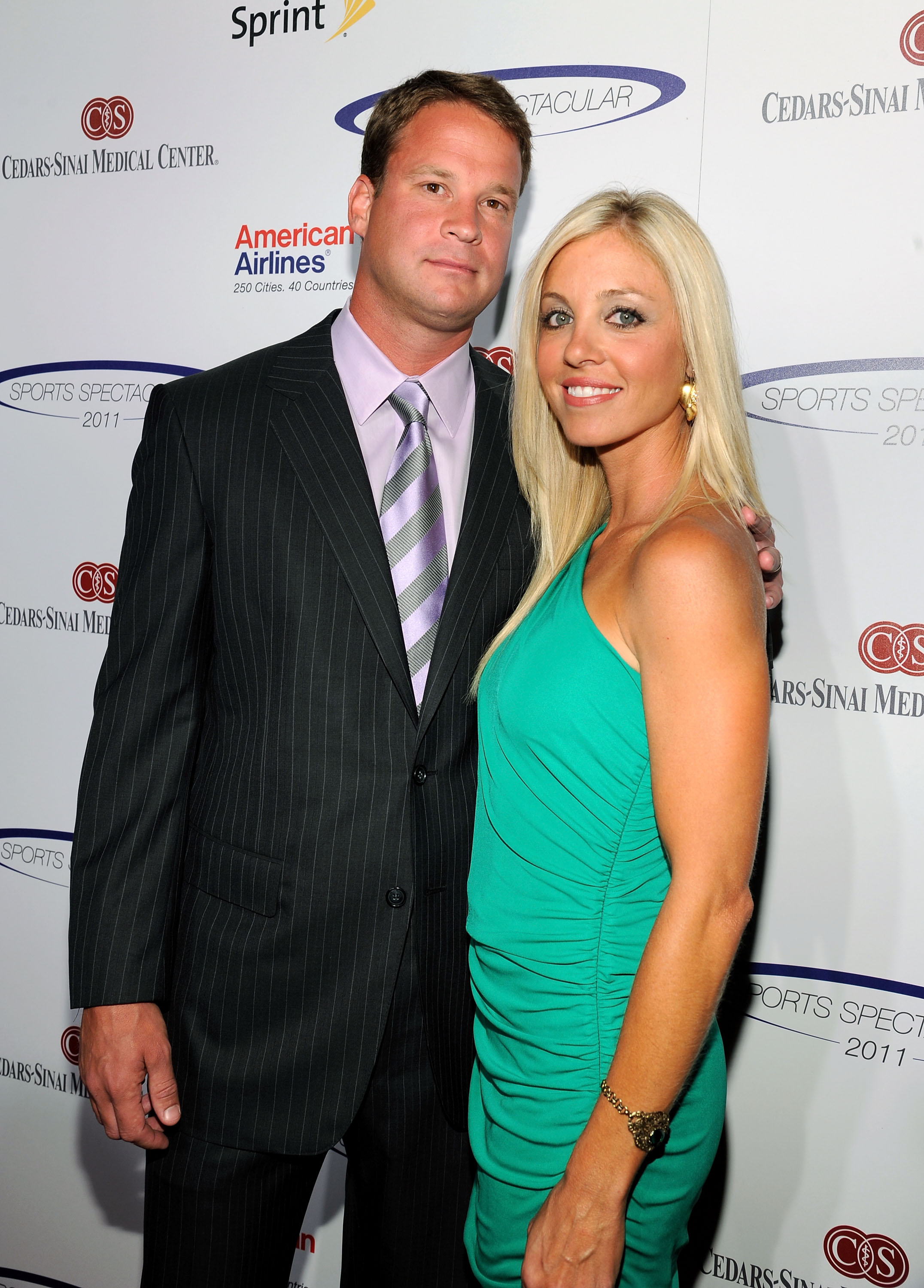 Lane and Layla Kiffin at the Cedars Sinai Sports Spectacular on May 22, 2011, in Beverly Hills, California | Source: Getty Images