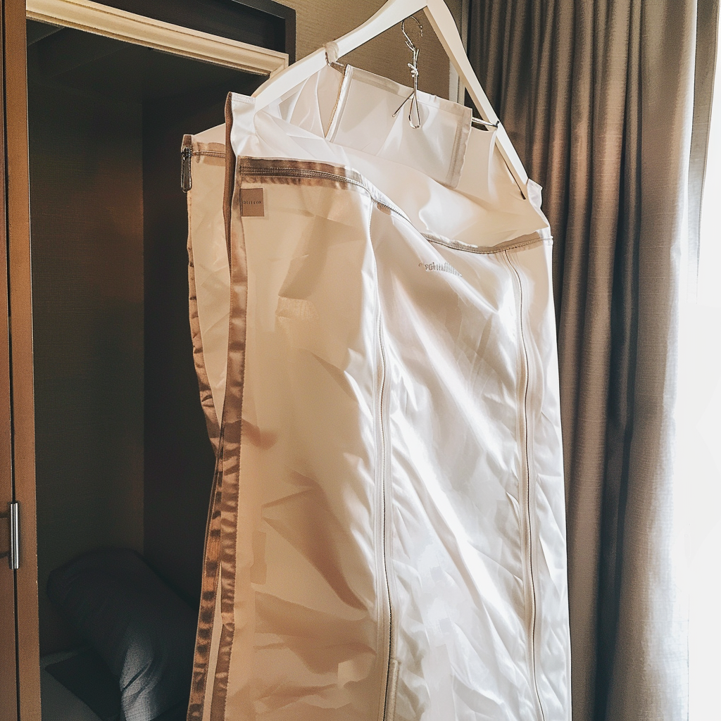 A hanging garment bag | Source: Midjourney