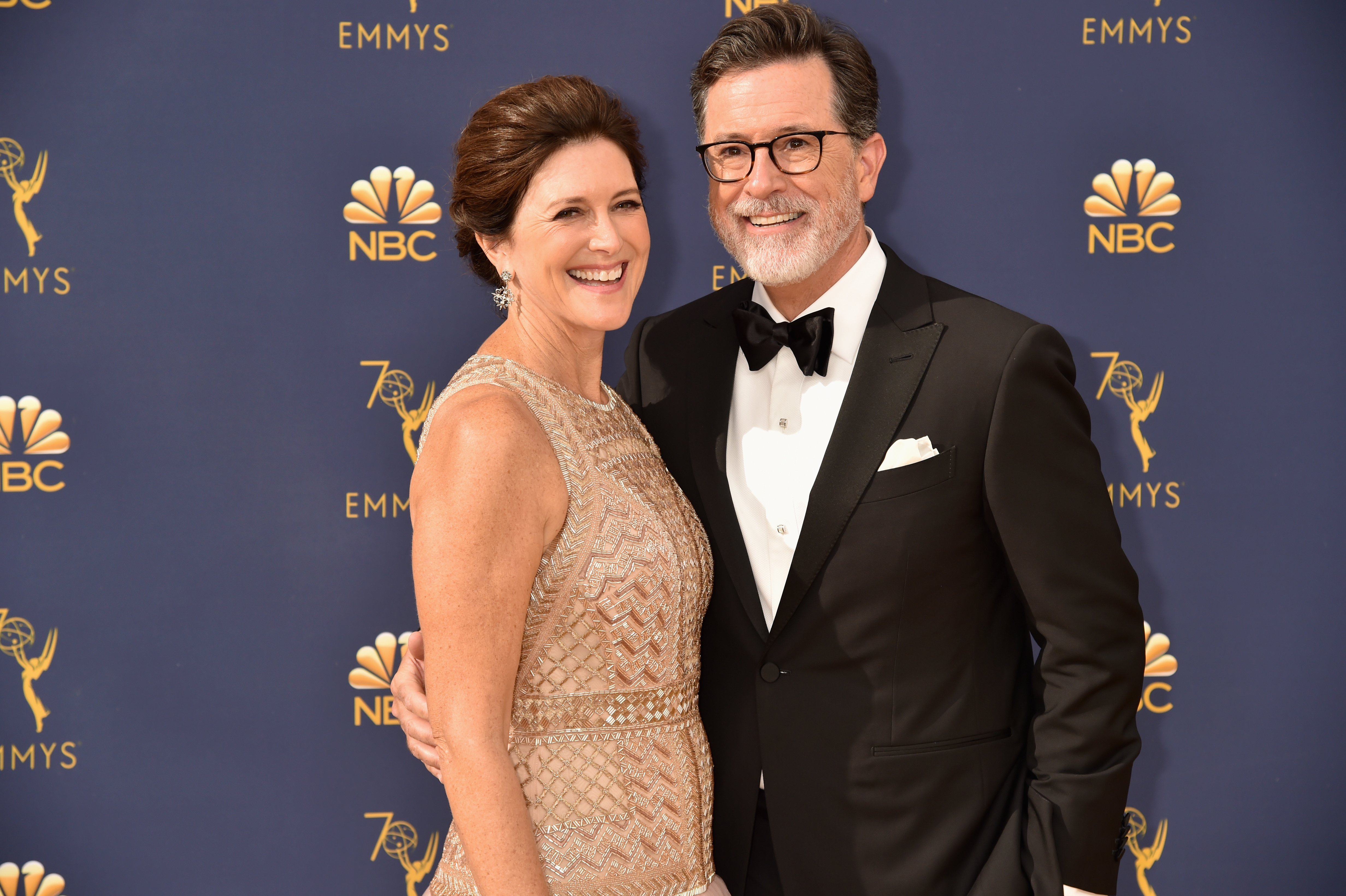 Stephen Colbert and Evelyn McGee-Colbert at the 70th Emmy Awards on September 17, 2018 | Source: Getty Images