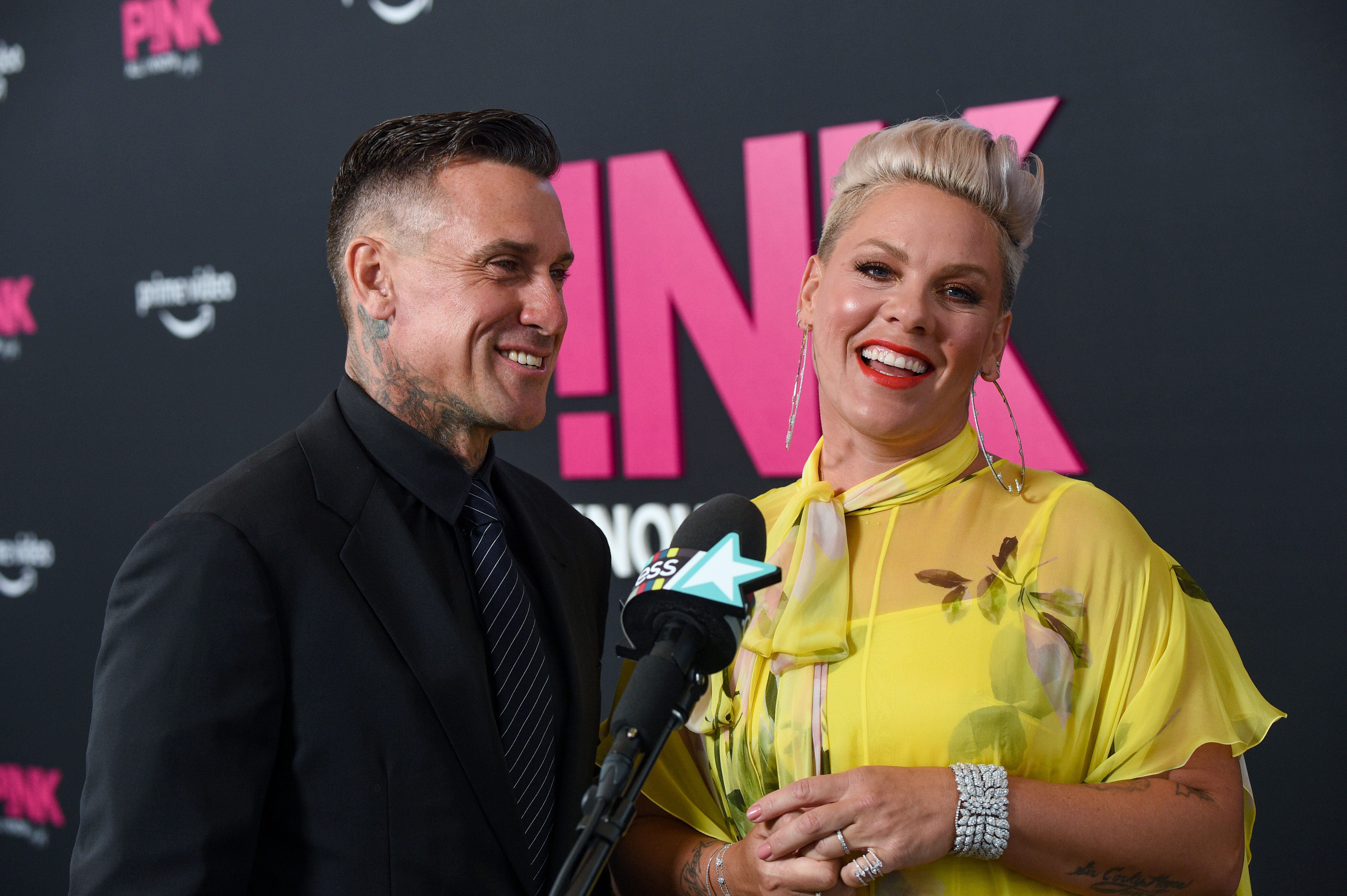 Carey Hart and Pink at the "P!NK: ALL I KNOW SO FAR" premiere on May 17, 2021, in California, United States. | Source: Getty Images