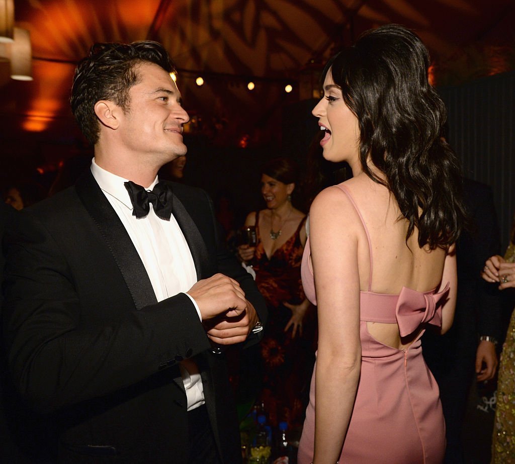  Orlando Bloom (L) and singer Katy Perry attend The Weinstein Company and Netflix Golden Globe Party on January 10, 2016 in Beverly Hills, California. | Source: Getty Images.