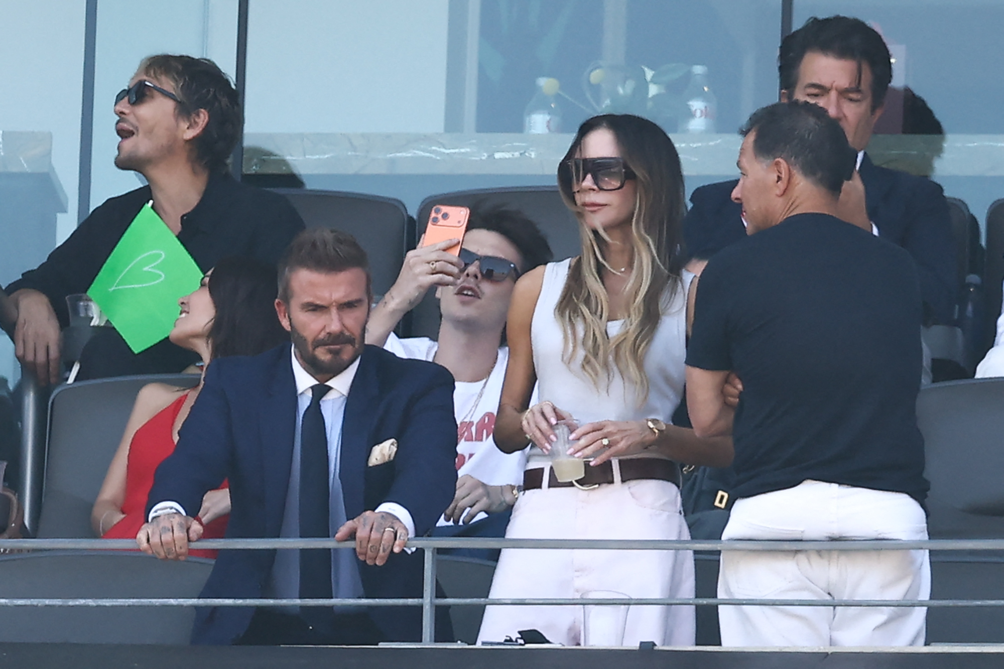 Victoria Beckham missed Mel C's wedding because of long-standing World Cup commitments in the United States. Even so, she remained part of the celebration by designing the bride's custom wedding gown. | Source: Getty Images