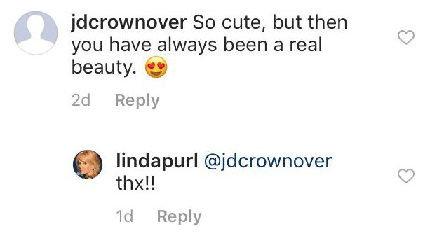 Fan comment on Linda Purl’s post. | Source: Instagram/LindaPurl