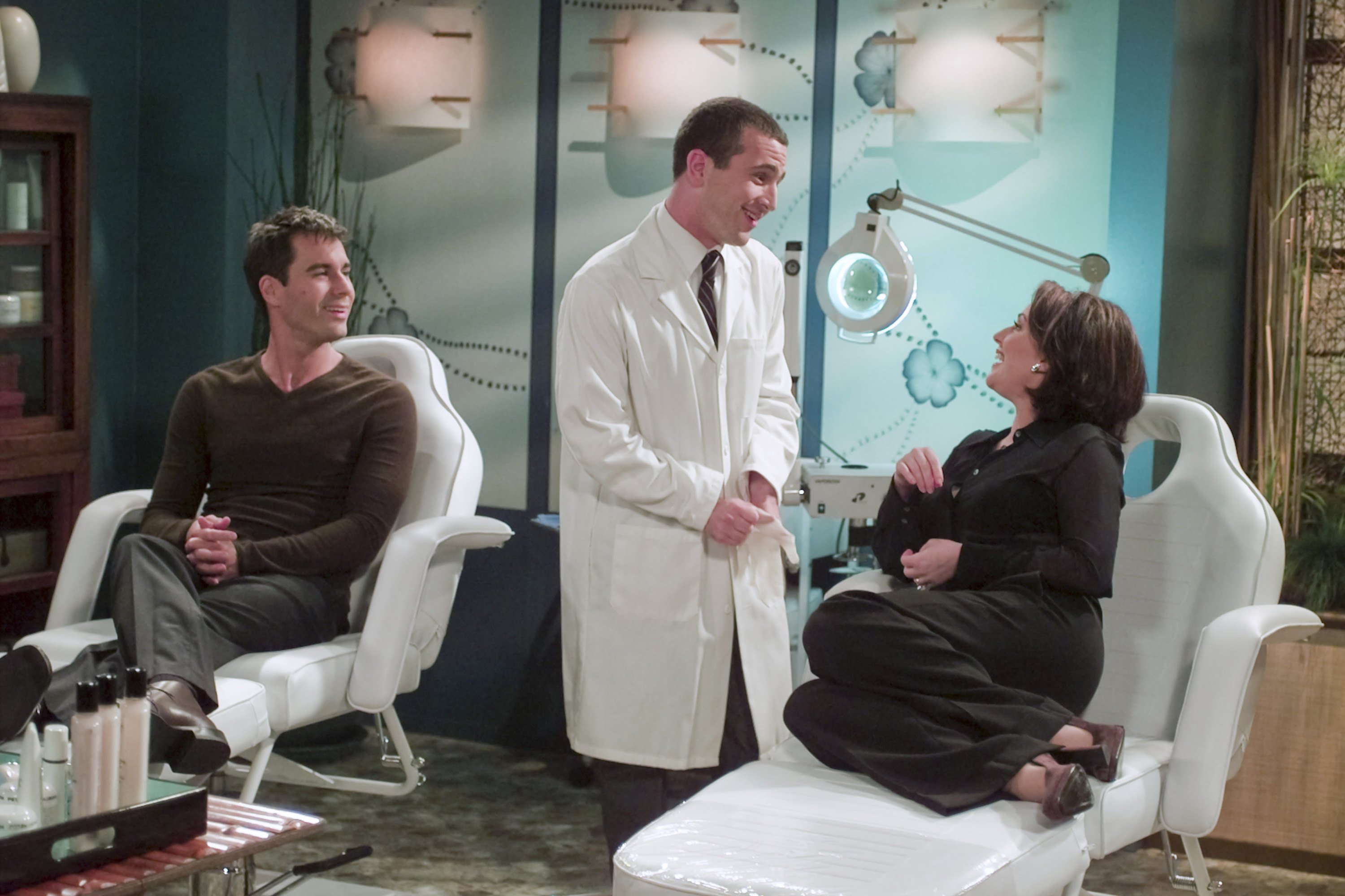 Eric McCormack as Will Truman, Ethan Sandler as Doctor, Megan Mullally as Karen Walker in "WILL & GRACE." | Source: Getty Images
