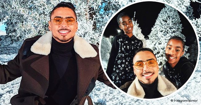 Kim Porter's son Quincy Brown celebrates Christmas with his twin sisters after their mom's passing