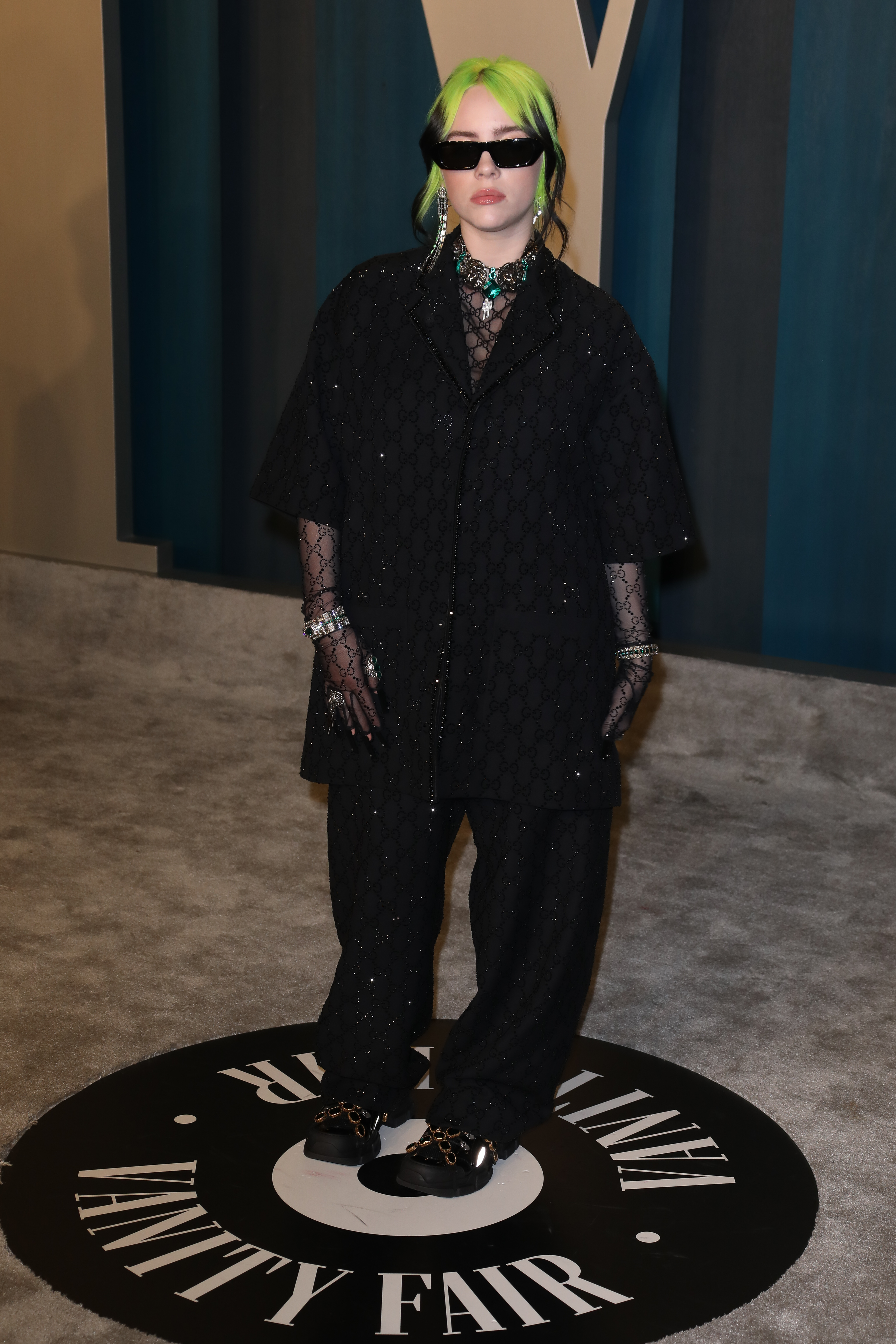 Billie Eilish attends the Vanity Fair Oscar Party at Wallis Annenberg Center for the Performing Arts in Beverly Hills, California, on February 9, 2020. | Source: Getty Images