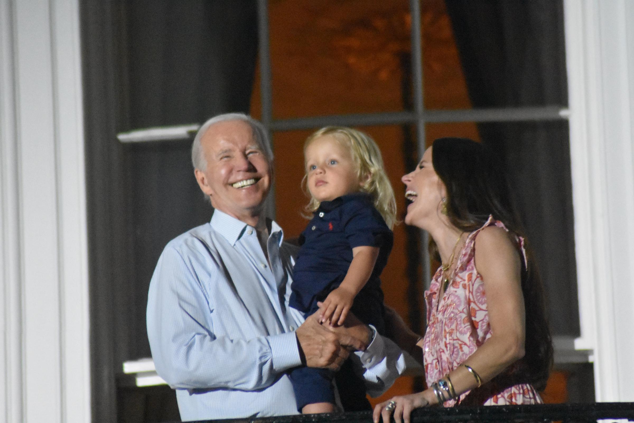 US President Joe Biden with Beau Jr. and Ashley Biden at a Fourth of July celebration on the South Lawn of the White House | Source: Getty Images