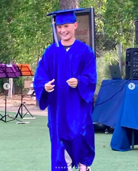 Milo Bugliari in his graduation attire posted on May 31, 2023 | Source: Instagram/milano_alyssa