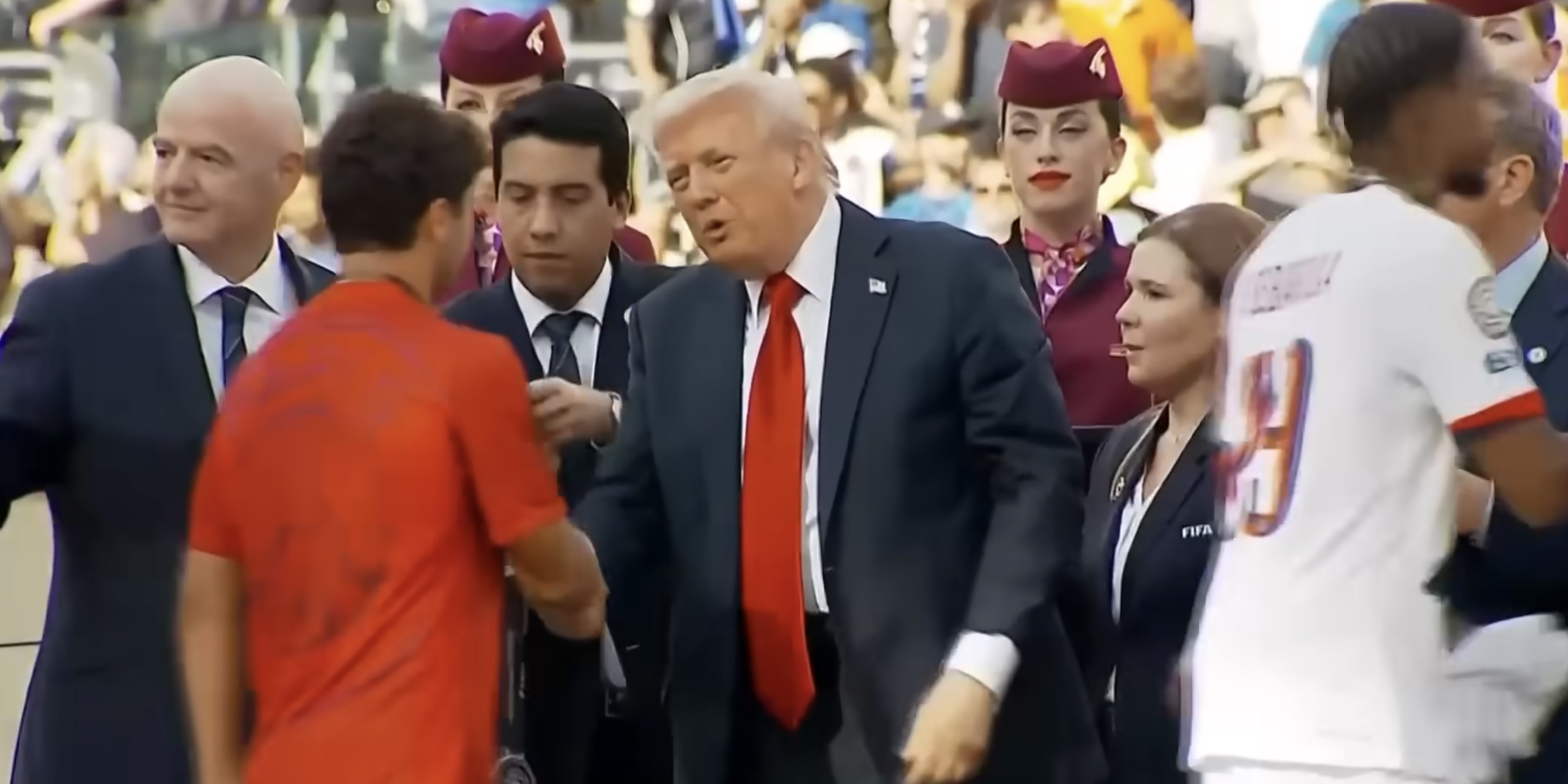 Donald Trump during the FIFA Club World Cup final | Source: YouTube/diarioas