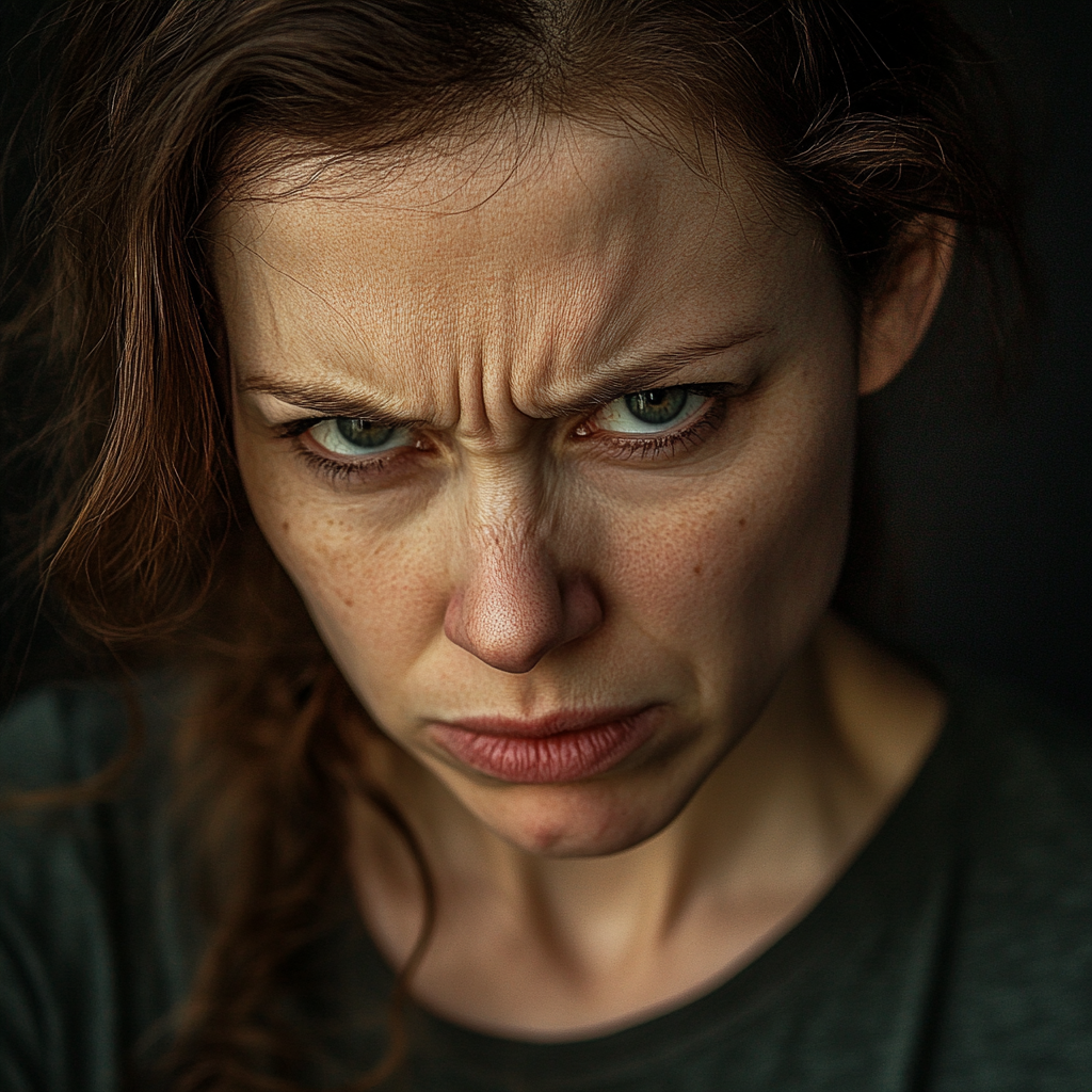 A close up of an angry woman | Source: Midjourney