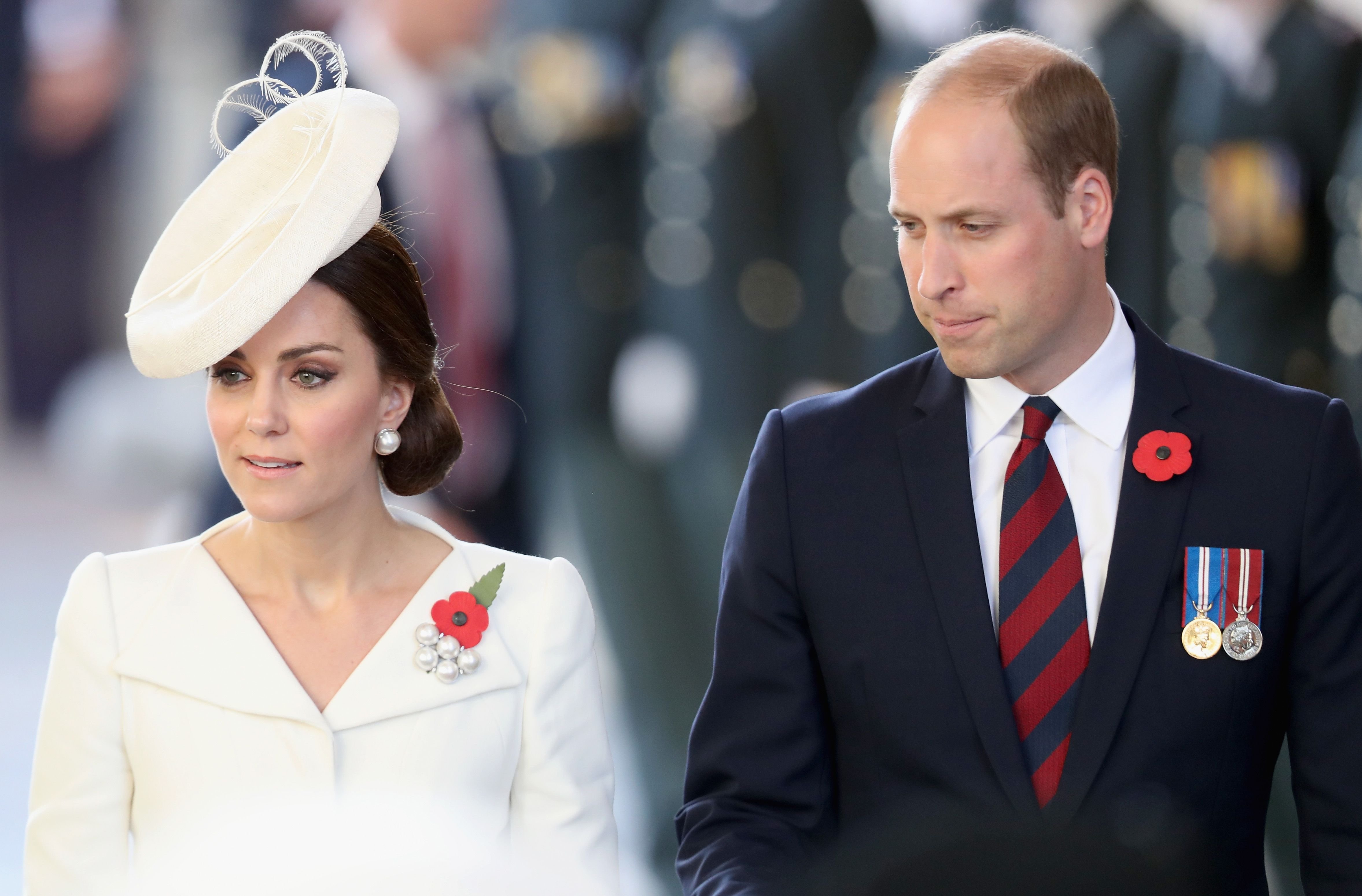Prince William and Kate Middleton at the Last Post ceremony at the Commonwealth War Graves Commission Ypres (Menin Gate) Memorial on July 30, 2017 | Photo: Getty Images