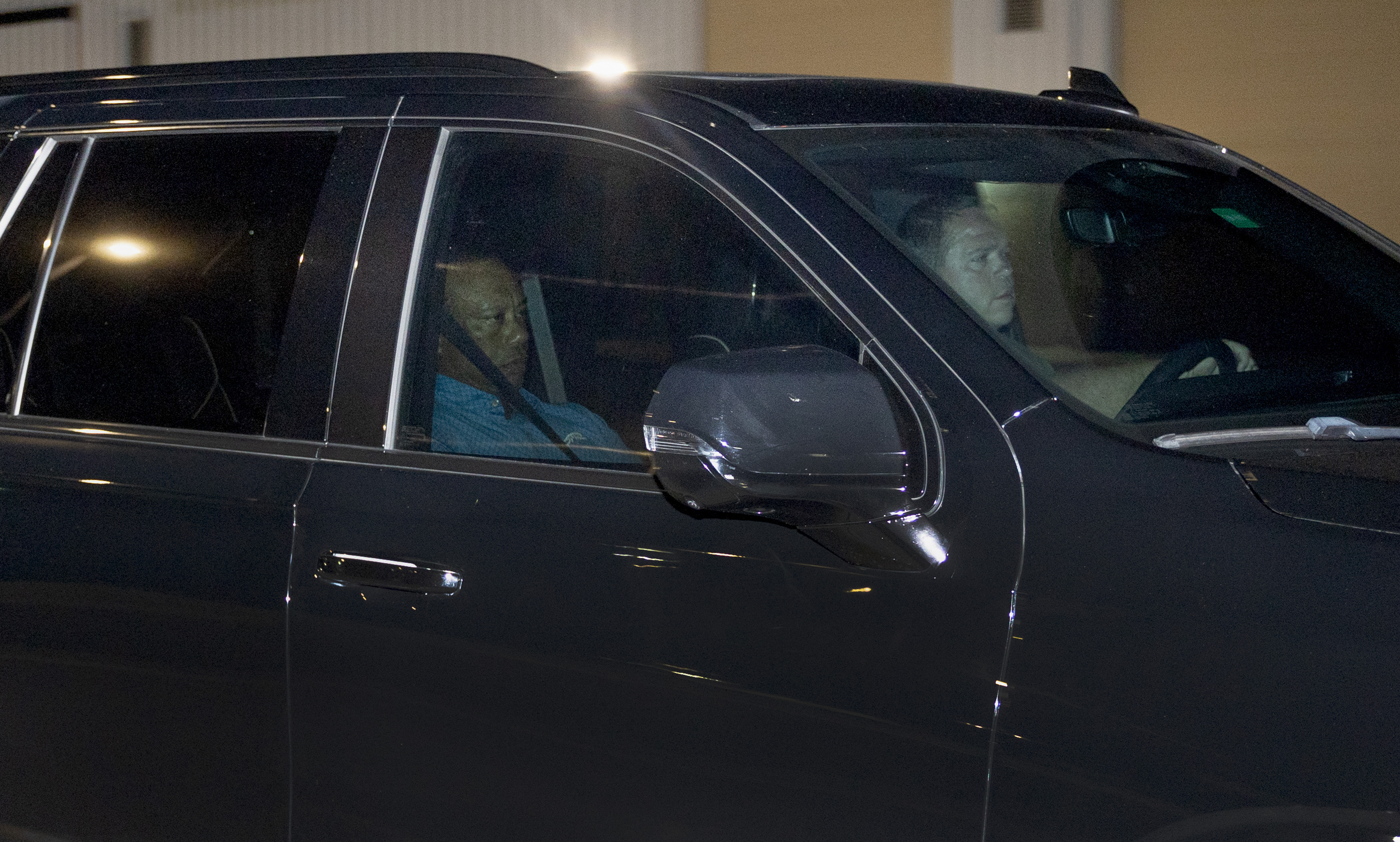 Tiger Woods is driven from the Martin County Jail after being arrested for driving under the influence following a car crash on March 27, 2026, in Stuart, Florida | Source: Getty Images