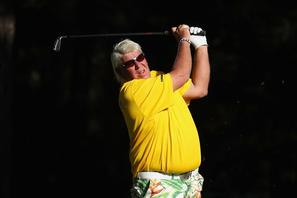 John Daly plays a tee shot on the 16th hole during the continuation second round of the Barracuda Championship at Montreux Country Club | Photo: Getty Images