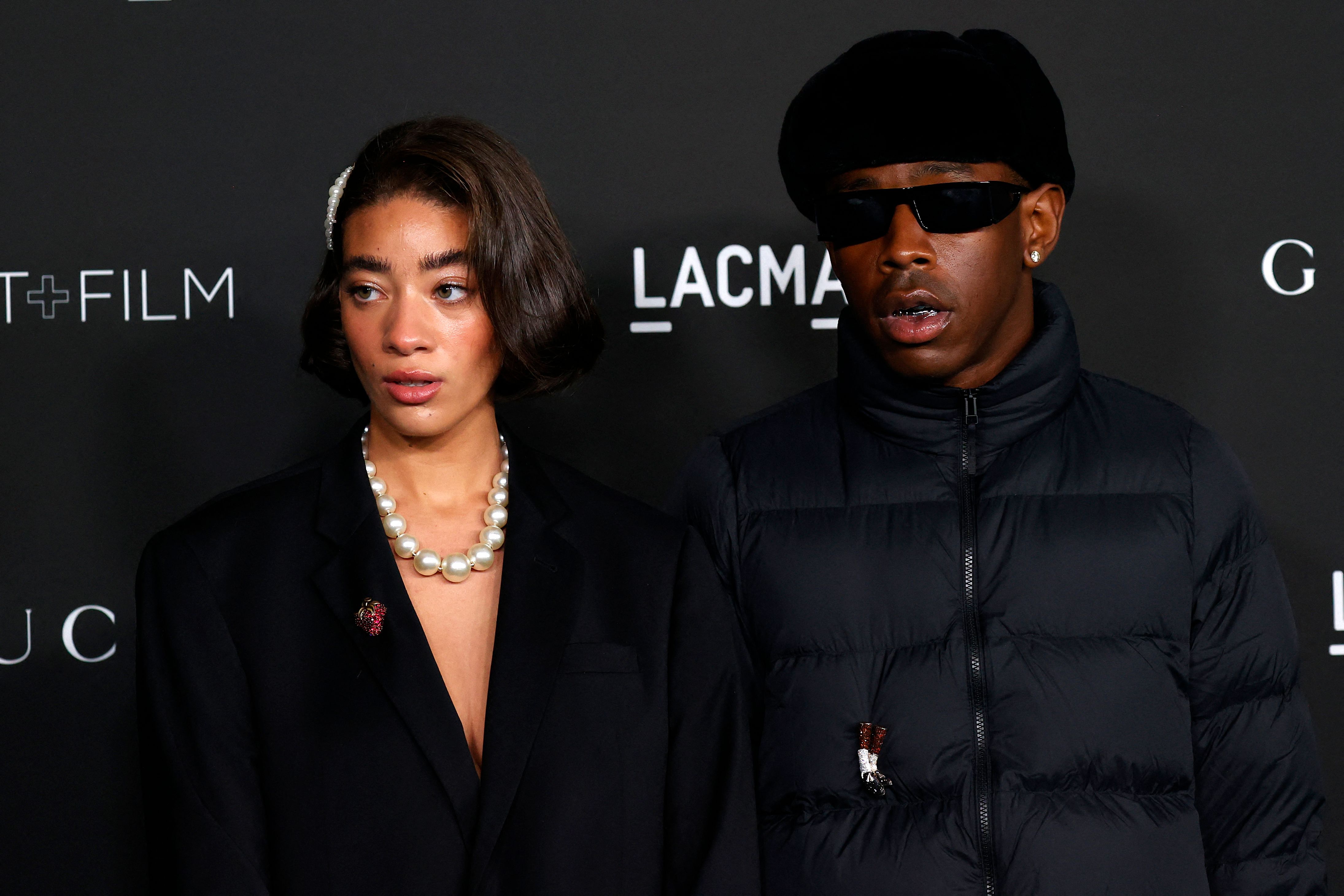 Tyler, the Creator arrive for the 10th annual LACMA Art+Film gala at the Los Angeles County Museum of Art on on November 6, 2021, in Los Angeles, California. | Source: Getty Images