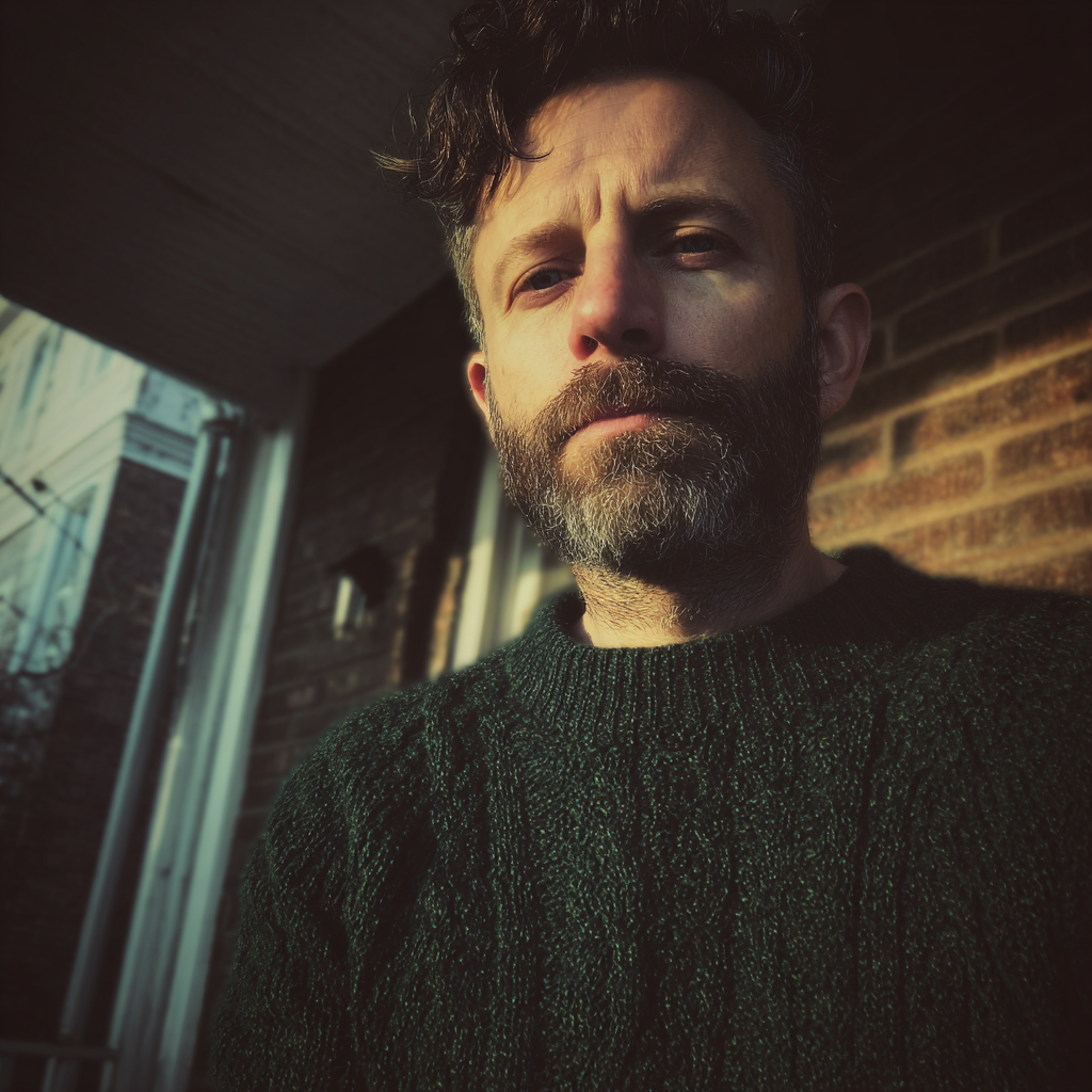 A man wearing a green sweater | Source: Midjourney
