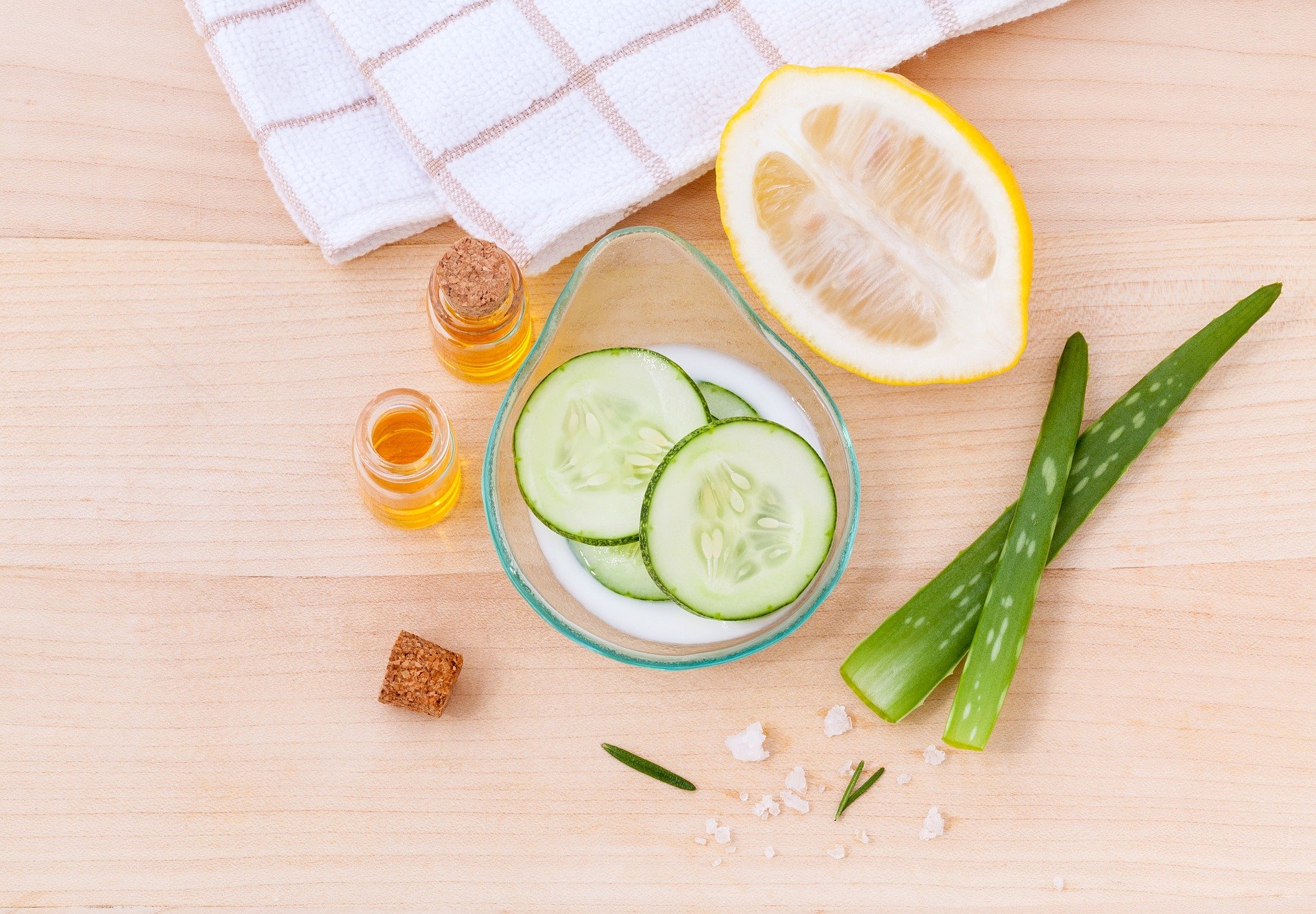 Mascarilla natural para ojos con pepino. | Foto: Pixabay