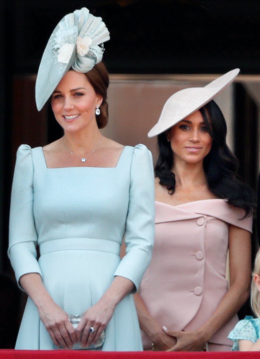 Kate Middleton and Meghan Markle during Trooping the Colour in 2018 | Photo: Getty Images