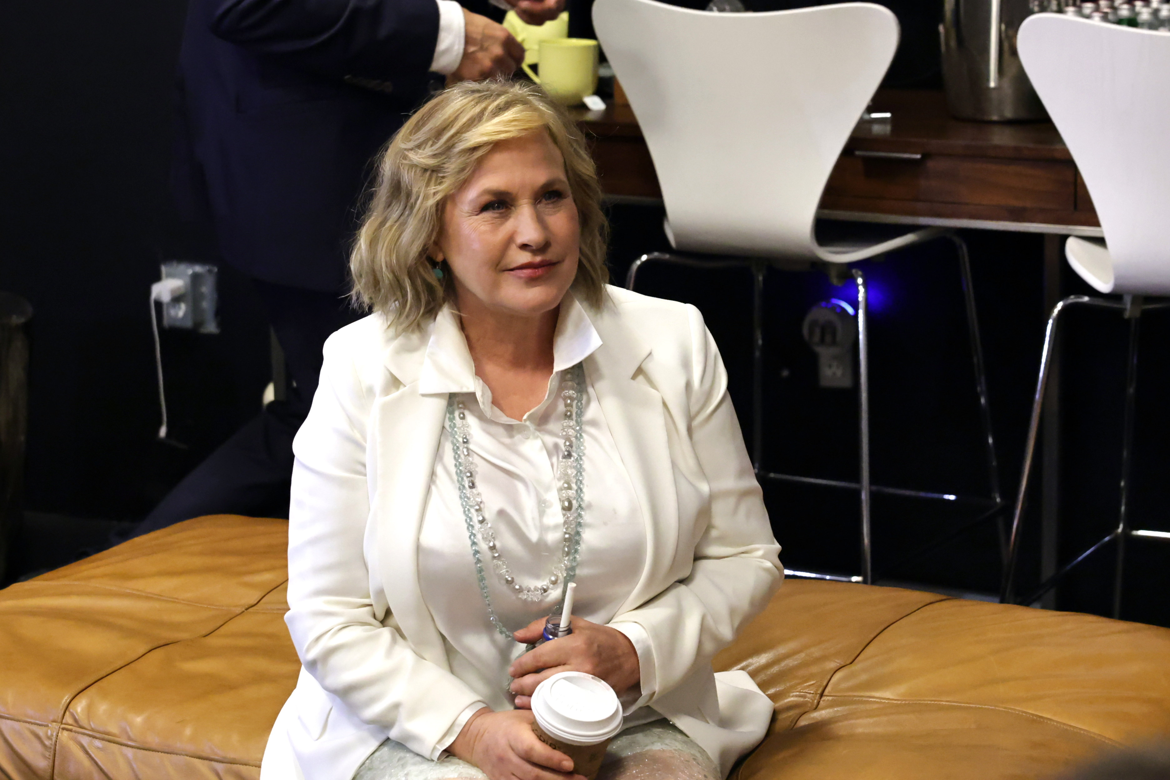 The actress attends the Live 'Severance' Podcast taping with Ben Stiller and Adam Scott on August 16, 2025 in Hollywood, California. | Source: Getty Images