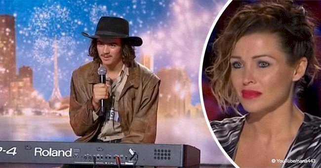 Judges don't take contestant wearing a hat seriously, but after he touches the piano, they jump to their feet