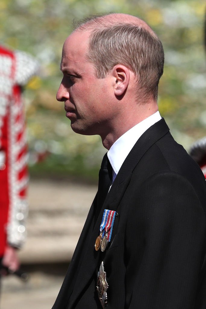 Le prince William durant les obsèques du prince Philip. | Photo : Getty Images