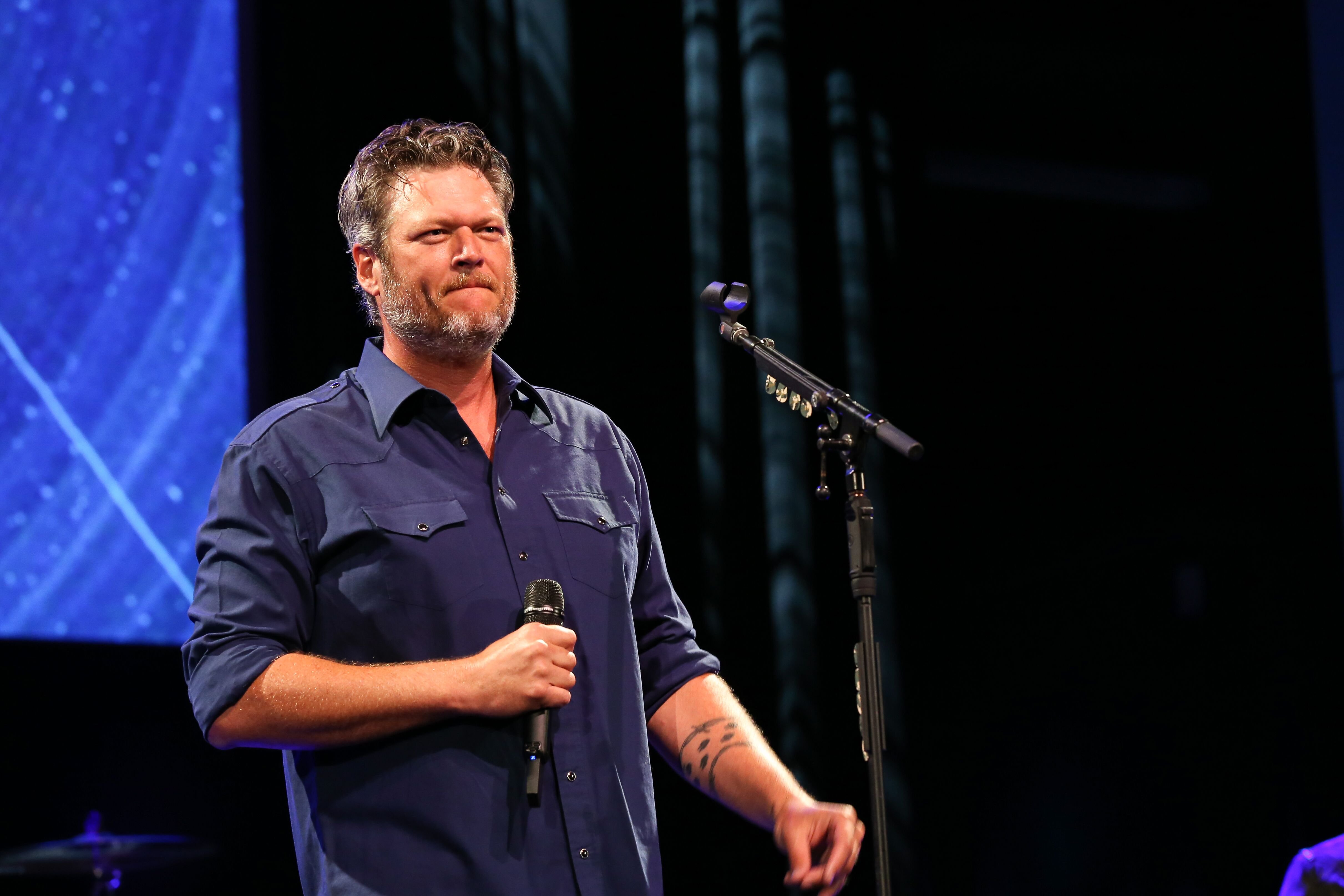 Blake Shelton at the Musicians On Call 20th Anniversary Kickoff Celebration on May 31, 2019, in Nashville, Tennessee | Photo: Terry Wyatt/Getty Images