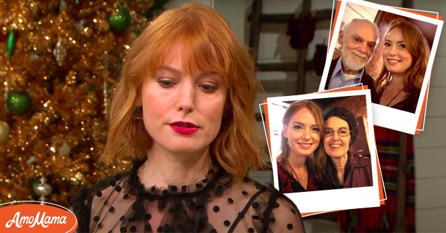 (L) Actress and singer Alicia Witt during her appearance on "Pickler and Ben." (M) Alicia Witt with her mother Diane Witt. (R) Alicia Witt and her father Robert Witt | Source: YouTube/@PicklerandBen and Twitter/@aliciawitt and Instagram/@aliciawitt