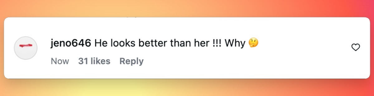 A netizen's reaction to Rihanna and A$AP Rocky's outfit at the 2026 Met Gala in New York, dated May 5, 2026 | Source: Instagram/entertainmenttonight