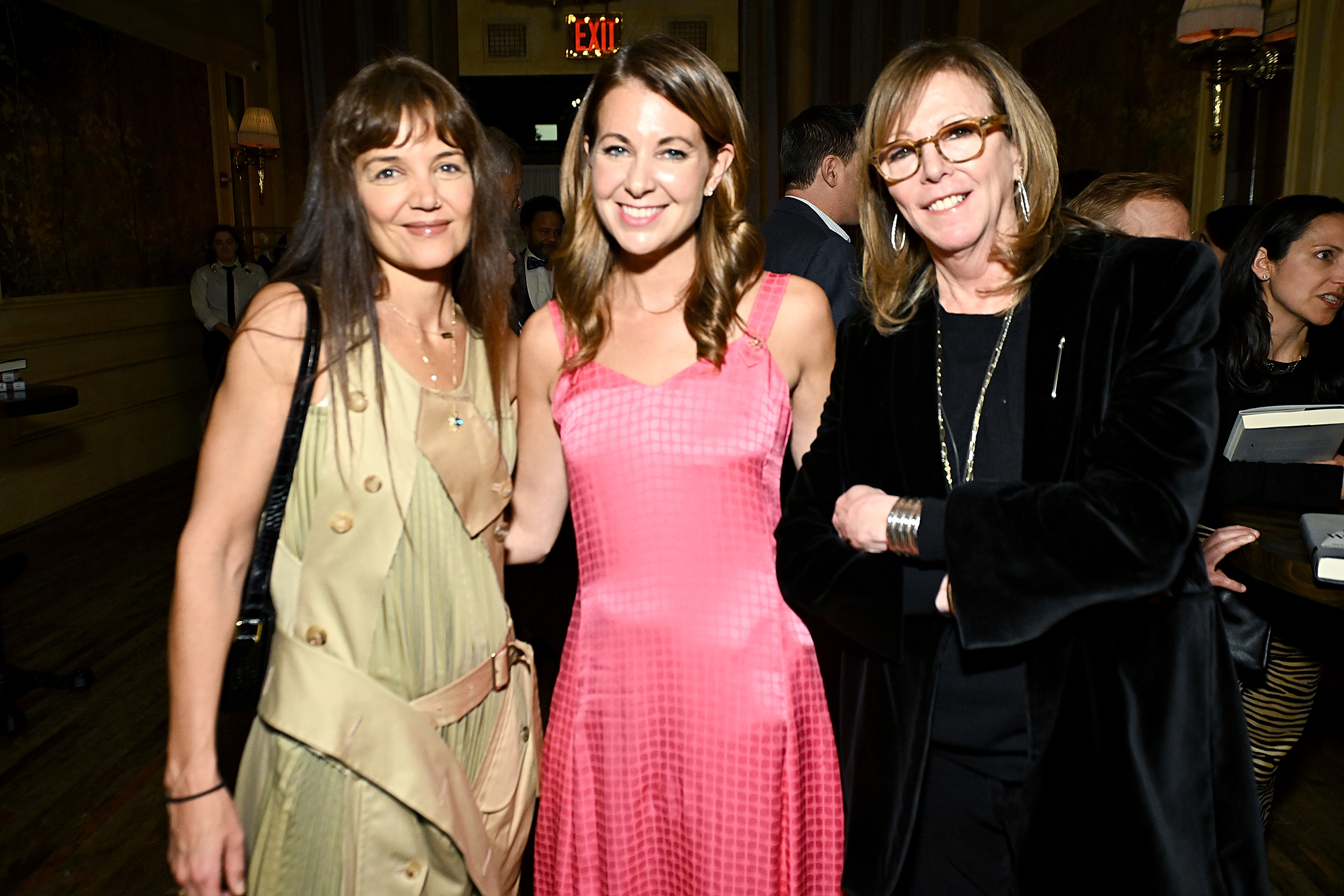 Katie Holmes, Melissa DeRosa and Jane Rosenthal at Melissa DeRosa's book launch event in New York City on October 23, 2023 | Source: Getty Images