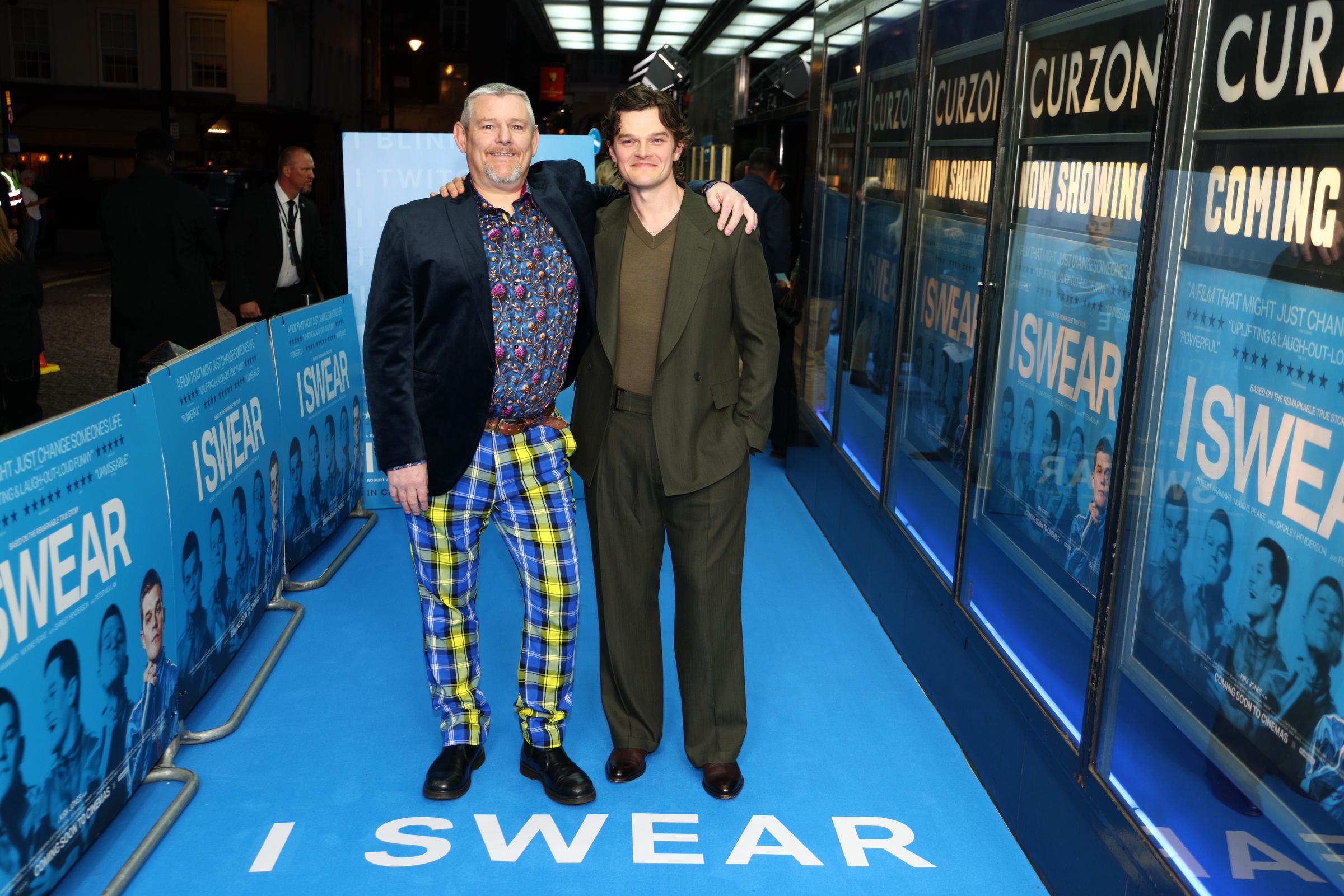 John Davidson and Robert Aramayo attend the London gala screening of "I Swear" at The Curzon Mayfair in England on September 29, 2025.  | Source: Getty Images