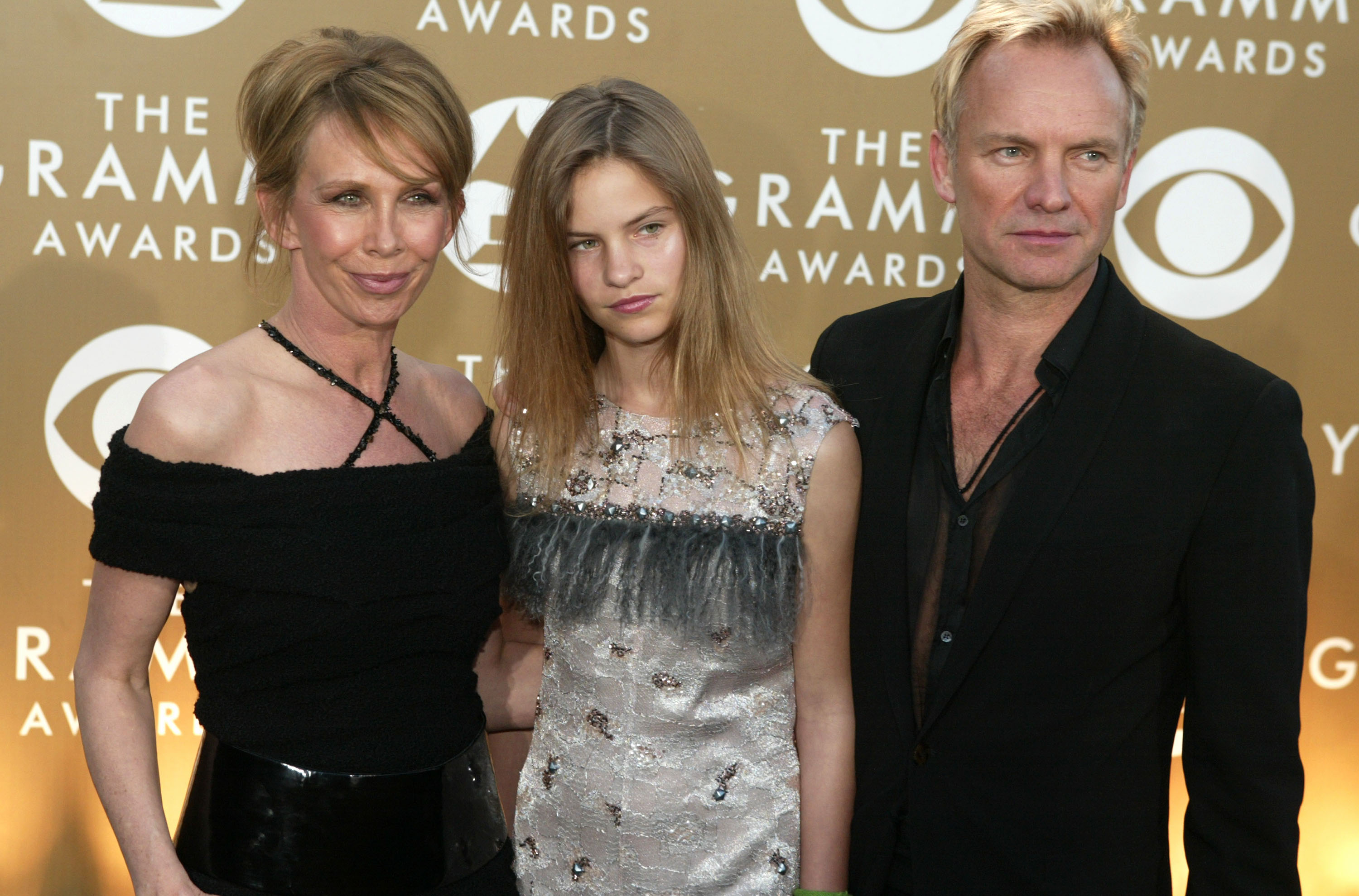 Trudie Styler and Sting with their daughter during The 46th Annual Grammy Awards in Los Angeles, California, 2004. | Source: Getty Images