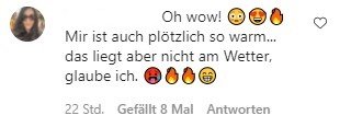 Kommentar einer Instagram-Nutzerin unter Rurik Gislasons Instagram-Beitrag. I Quelle: instagram.com/rurikgislason