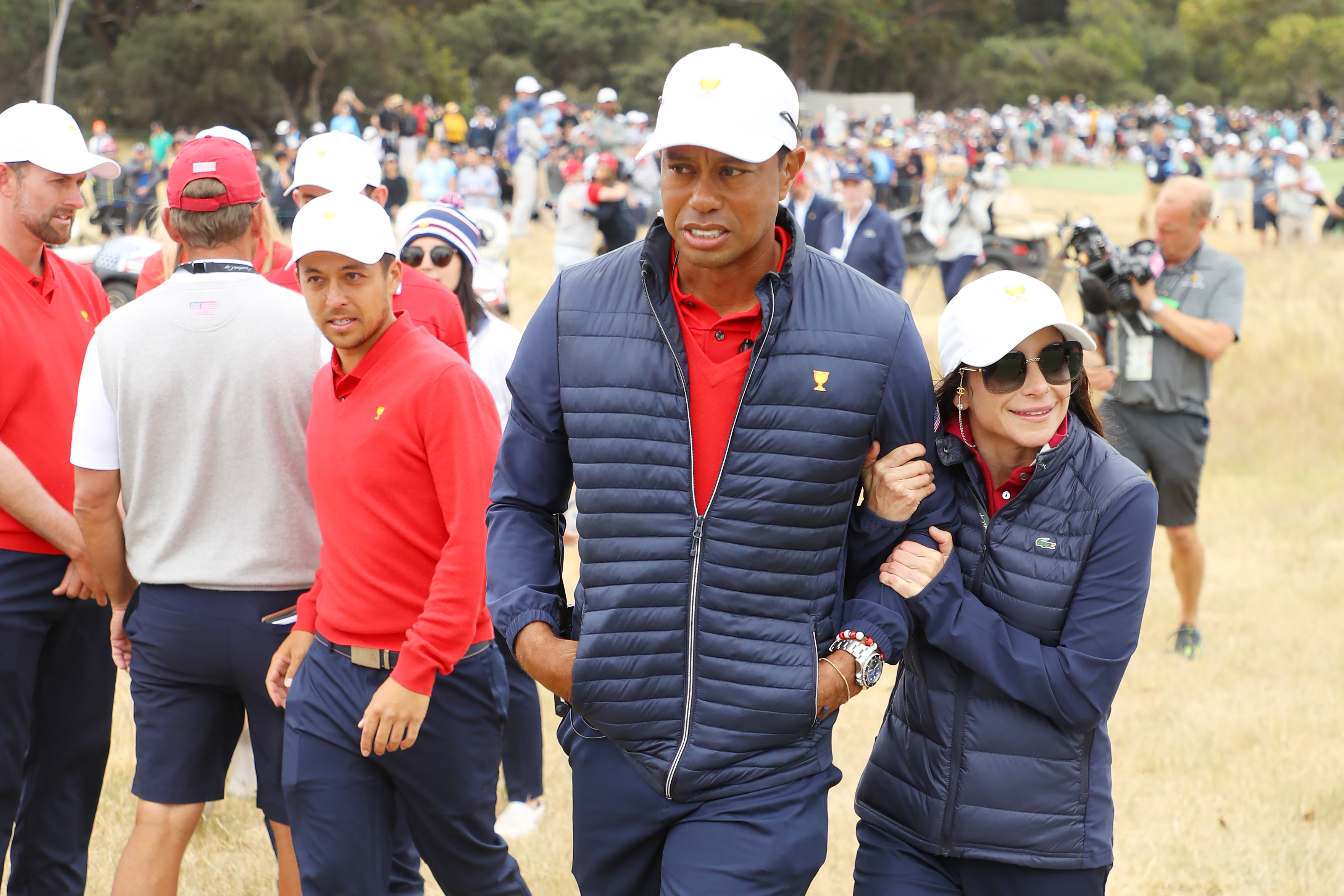 Tiger Woods and Erica Herman at the Presidents Cup in Melbourne, Australia on December 15, 2019. | Source: Getty Images