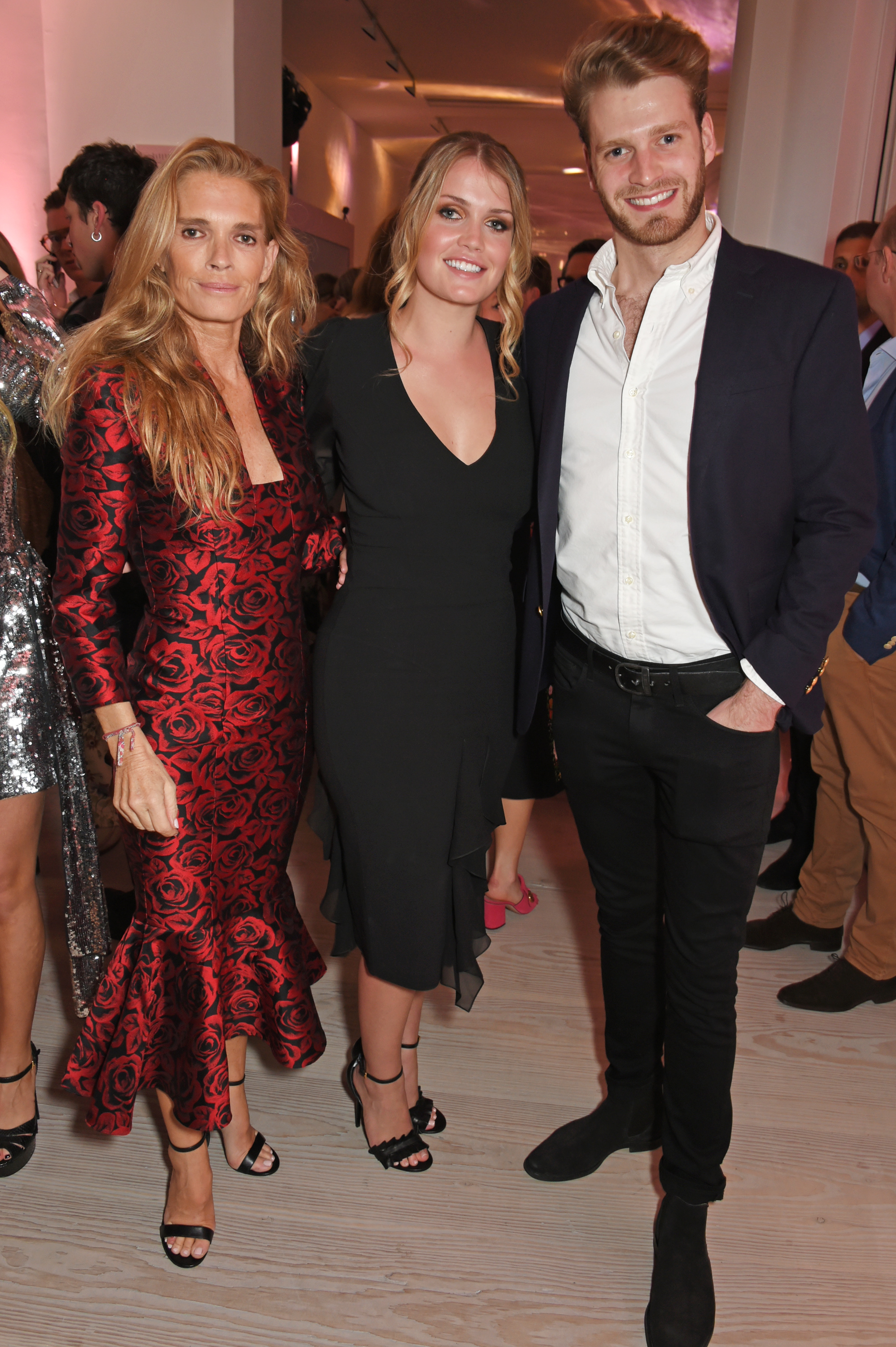 Victoria Aitken, Lady Kitty Spencer and Louis Spencer attend Tatler's English Roses 2017 in association with Michael Kors at the Saatchi Gallery on June 29, 2017 in London, England. | Source: Getty Images