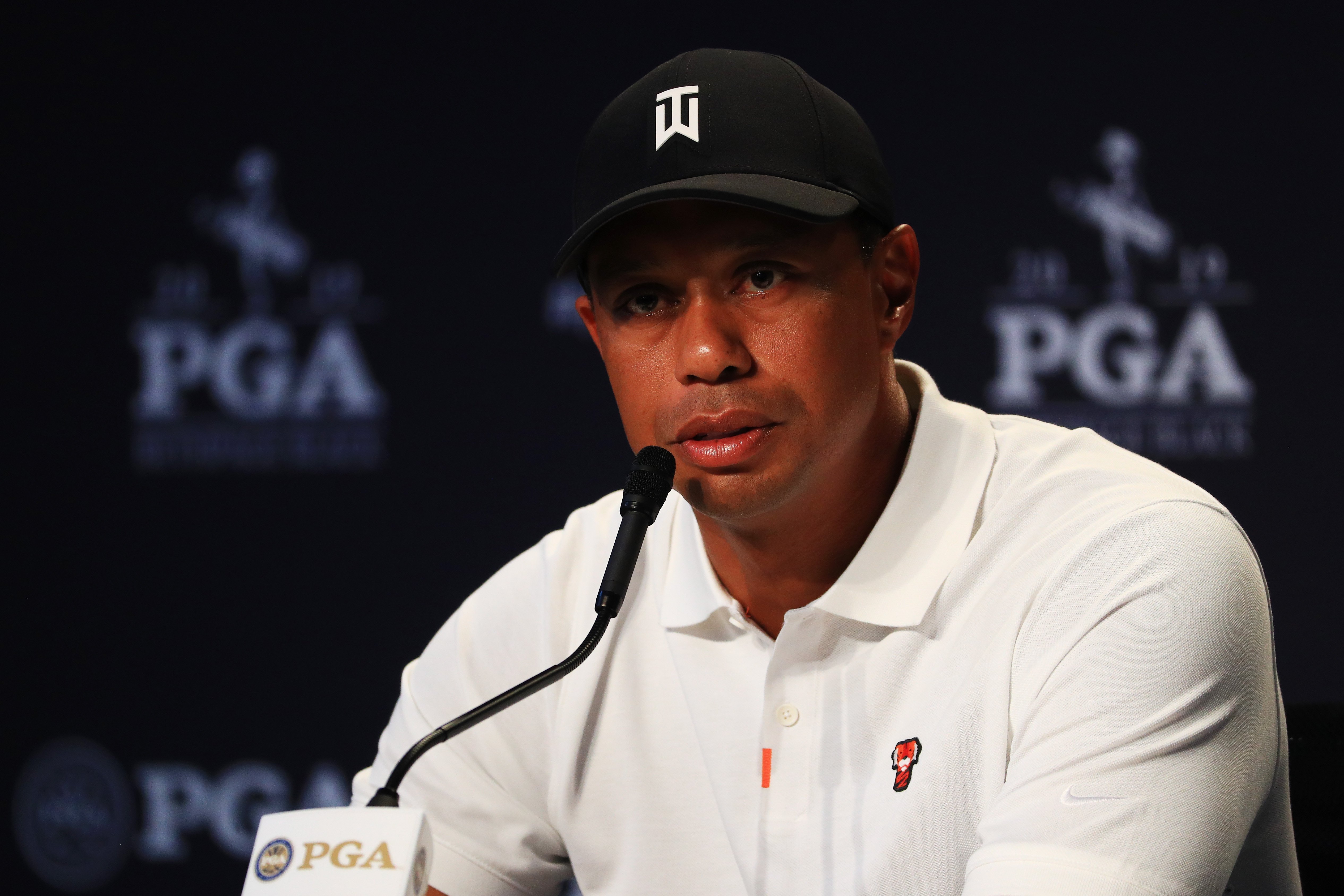 Tiger Woods during a press conference prior to the 2019 PGA Championship at the Bethpage Black course on May 14, 2019. | Photo: GettyImages