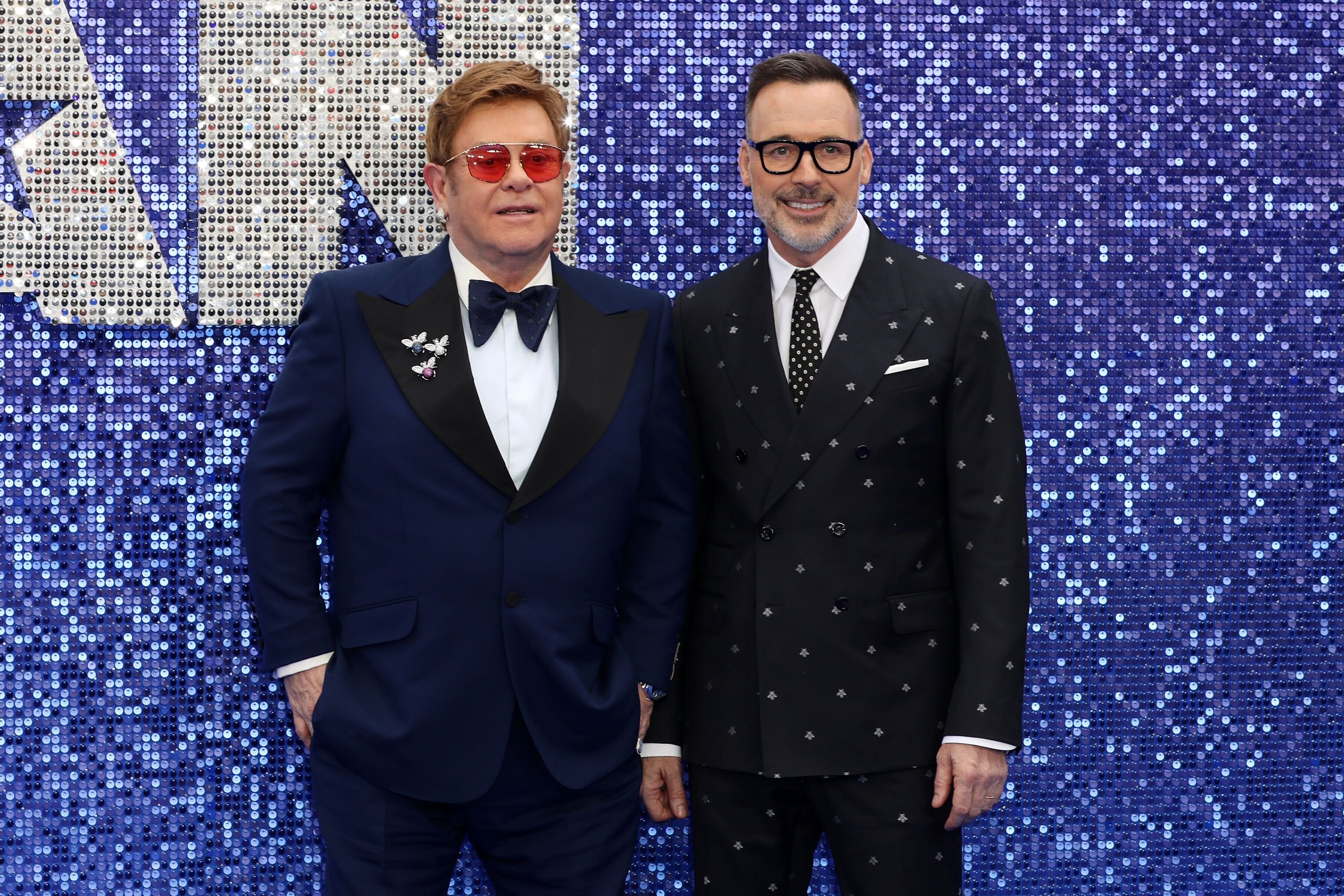 Sir Elton John and David Furnish attend the "Rocketman" UK premiere at Odeon Luxe Leicester Square | Source: Getty Images