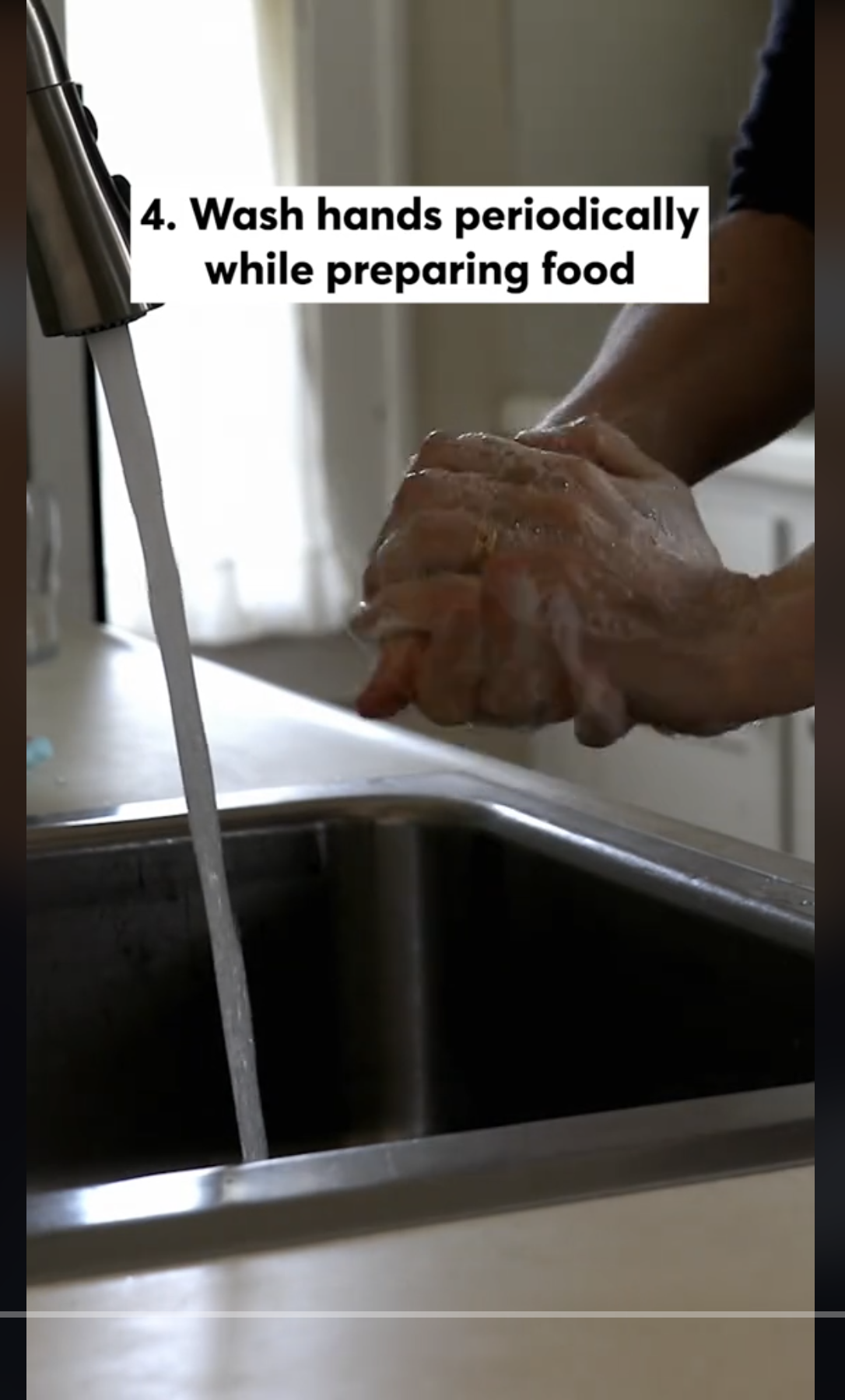 A person washing their hands with soapy water, as seen in a video dated September 22, 2023 | Source: TikTok/@consumerreports