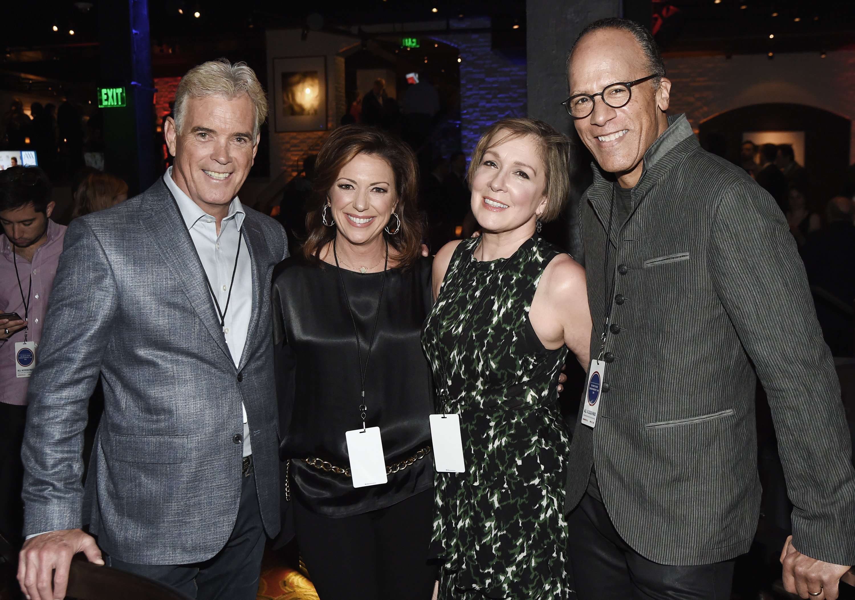 Carol Hagen and Lester Holt with company at the Mother Nature Network's White House Correspondents' Jam IV on April 27, 2018, in Washington, DC. | Source: Getty Images