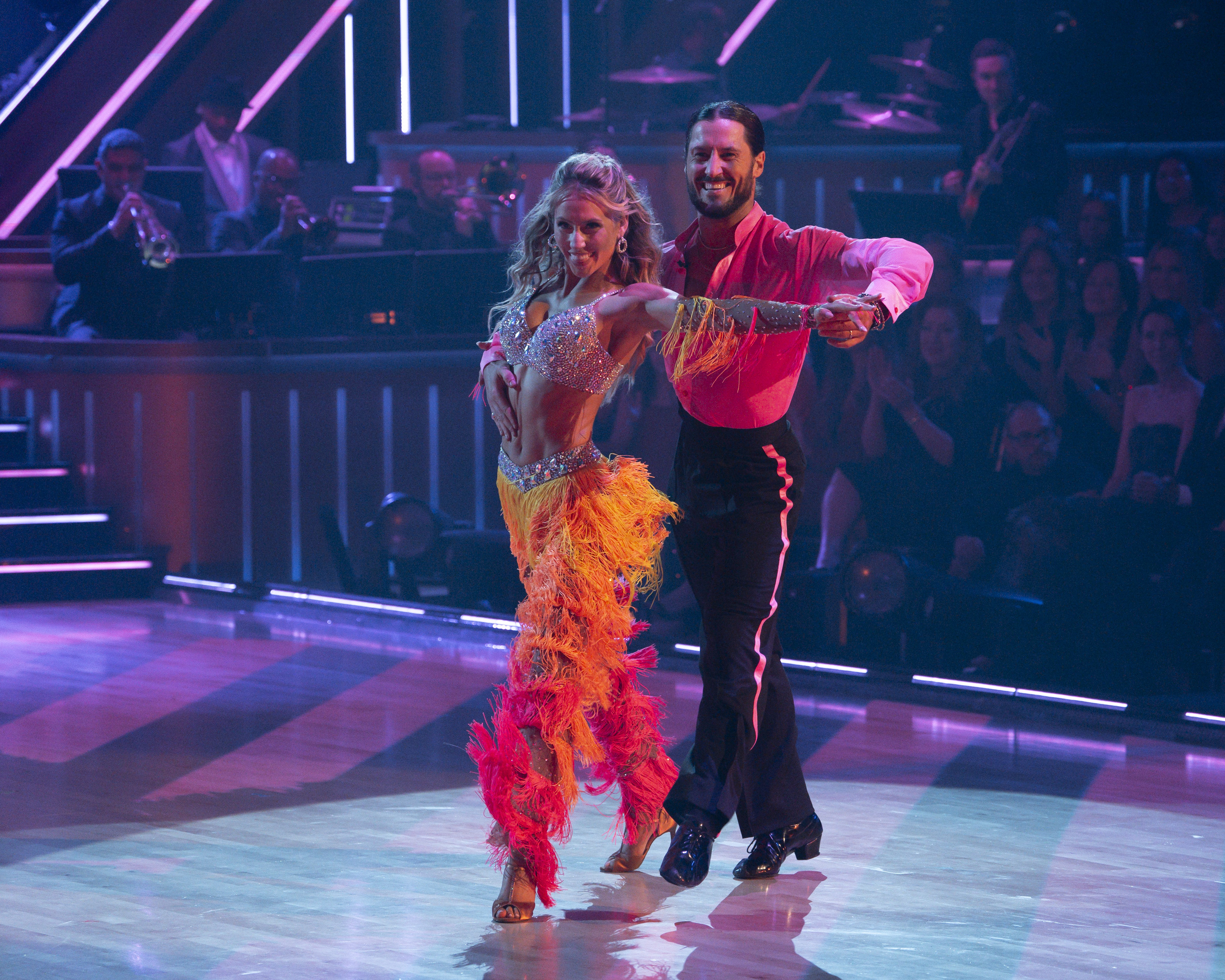 Alix Earle and Valentin Chmerkovskiy during the "Dancing with the Stars" finale on November 25, 2025 | Source: Getty Images