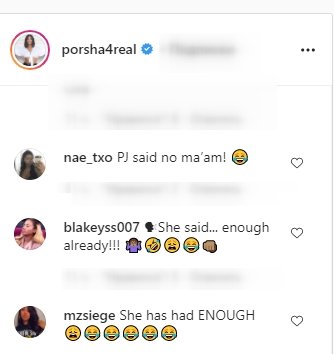 Fans' comments on Porsha's video of her daughter, Pilar. | Photo: Instagram/Porsha4real
