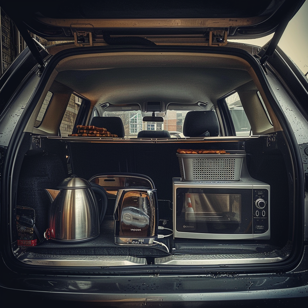 Appliances in the trunk of a car | Source: Midjourney