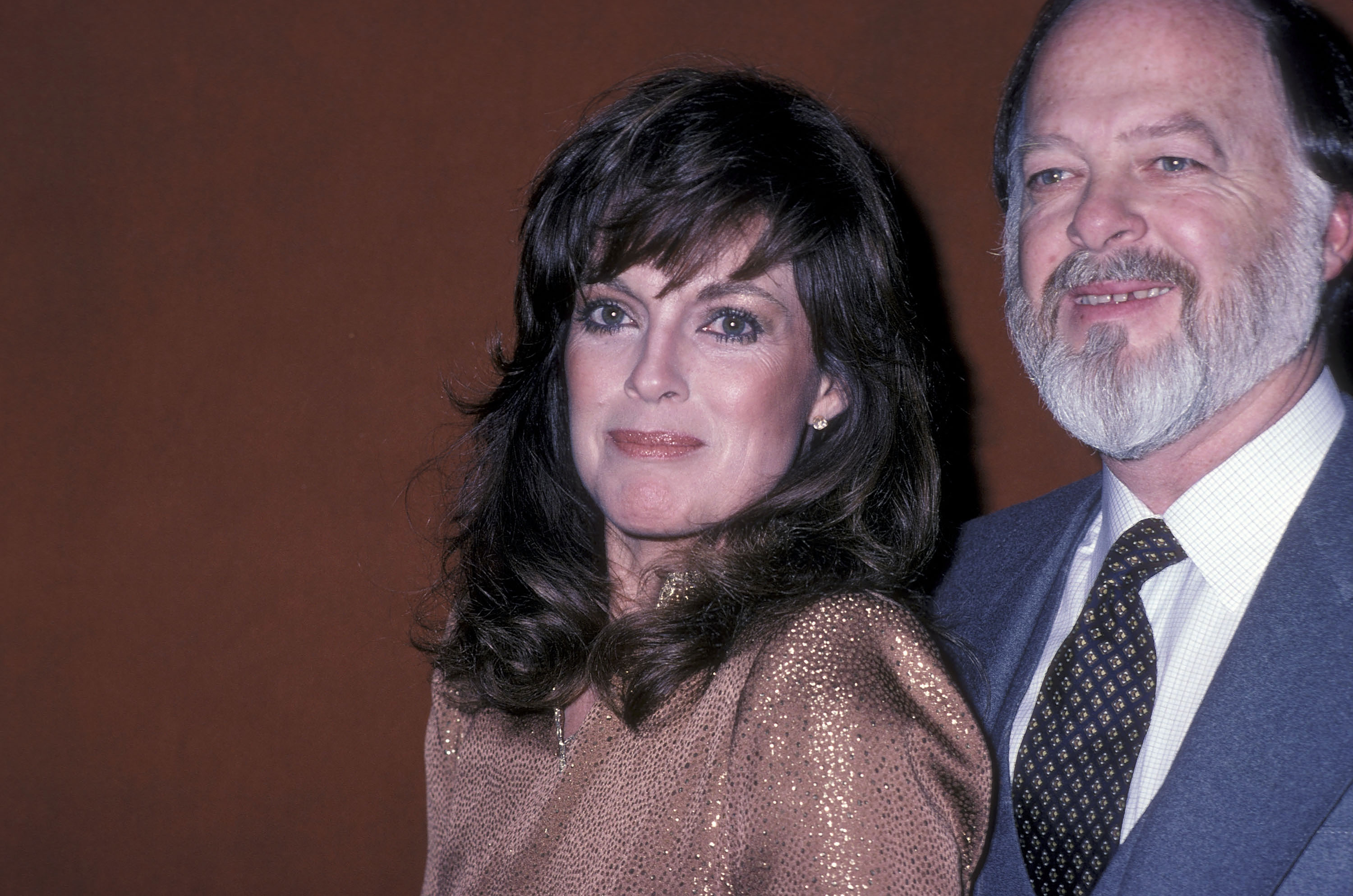 The actress and Ed Thrasher at the Wrap-Up Parties for the Fifth Season of "Dallas" and the Third Season of "Knots Landing" on February 6, 1982, in Beverly Hills, California. | Source: Getty Images