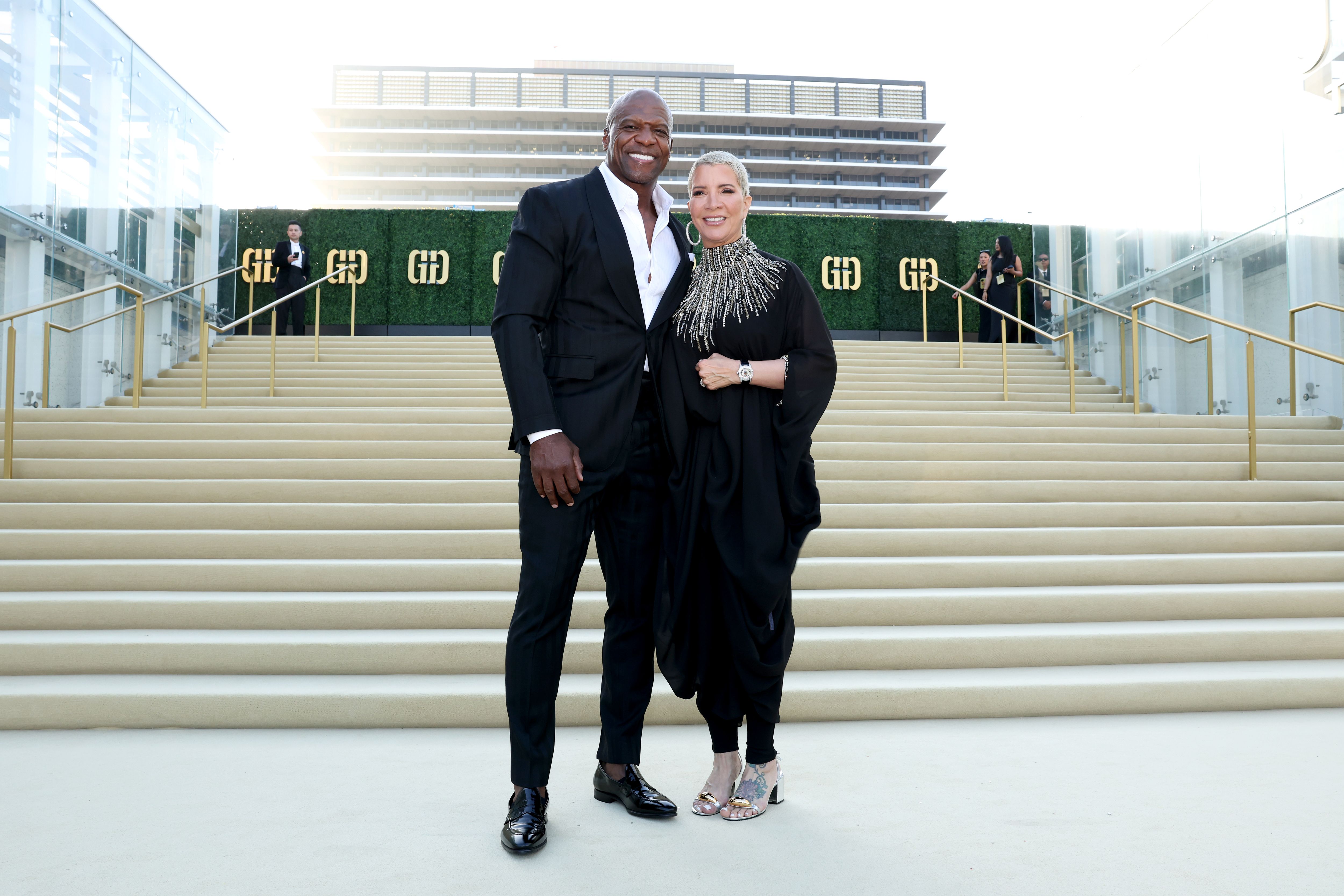 Terry Crews and Rebecca King-Crews arrive at the Gold House 5th Annual Gold Gala in Los Angeles on May 9, 2026 | Source: Getty Images