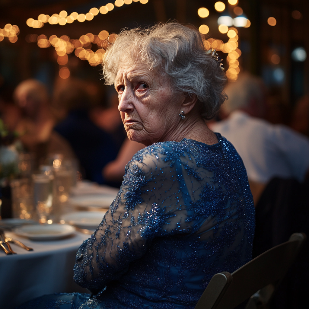 An angry woman at a table | Source: Midjourney